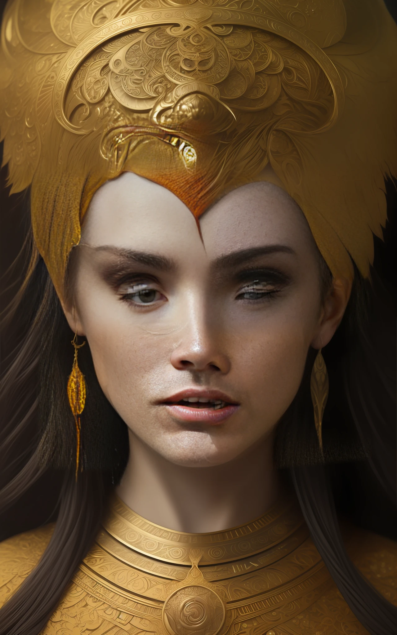 Waist high Portrait of an exotic beautiful caucasian woman wearing trendy clothing at a beach, perfect detailed face, detailed symmetric hazel eyes with circular iris, realistic, stunning realistic photograph, 3d render, octane render, intricately detailed, cinematic, trending on artstation, Isometric, Centered hipereallistic cover photo, awesome full color, hand drawn, dark, gritty, mucha, klimt, erte 12k, high definition, cinematic, neoprene, behance contest winner, portrait featured on unsplash, stylized digital art, smooth, ultra high definition, 8k, unreal engine 5, ultra sharp focus, intricate artwork masterpiece, ominous, epic, TanvirTamim, trending on artstation, by artgerm, h. r. giger and beksinski, highly detailed, vibrant