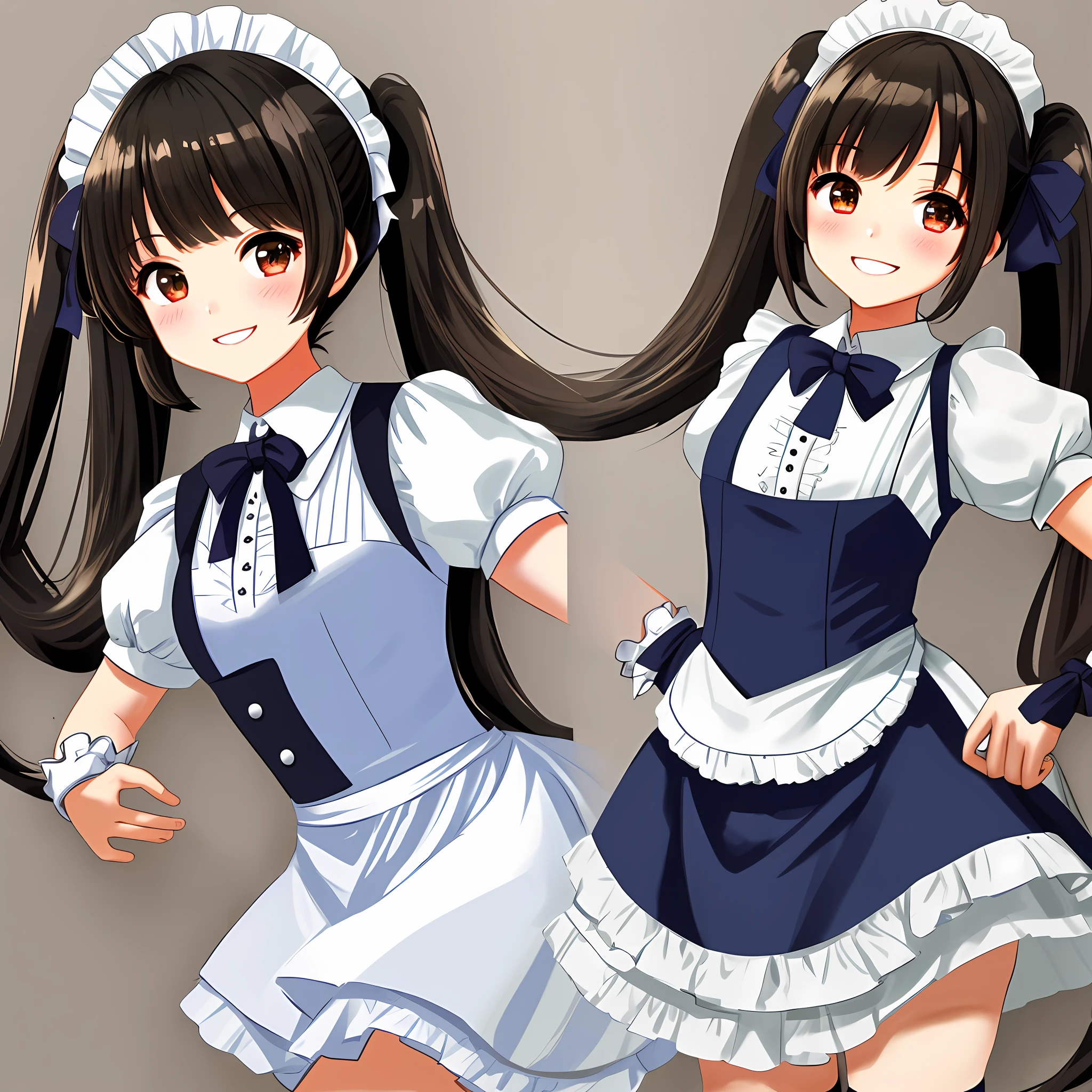 1 Girl Maid Twin Tails Top Quality Ultra High Definition Smile Masterpiece