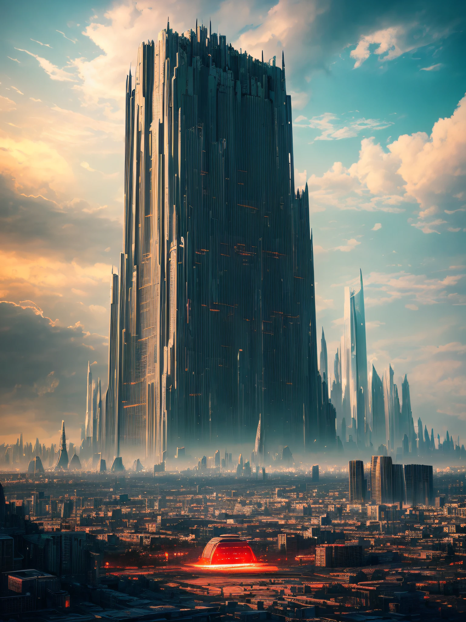 The picture depicts a surreal and futuristic landscape, with a mix of awe-inspiring beauty and horror. The sky is a deep, pulsing red, with dark clouds that seem to be alive and moving. In the distance, a massive cityscape can be seen, with towering skyscrapers, neon lights, and endless rows of buildings. The city is lit up with various colors and displays, adding to the overall feeling of awe and wonder.
However, there is also a sense of horror in the image. The buildings and structures seem to be in a state of decay and disrepair, with broken windows, missing sections, and cracked facades. The city is alive with activity, but there is a feeling of chaos and unrest, as if something has gone terribly wrong.
In the foreground, there is a massive, sentient being, with a twisted and inhuman appearance. The being is made up of wires, circuits, and mechanical parts, and it seems to be emerging from the ground, as if it's rising from the depths of the earth. Its eyes are glowing with an intense, red light, and its mouth is open, revealing rows of sharp, metallic teeth.
The background is shrouded in darkness, with only a few, dim lights visible in the distance. There is a sense of unknown and uncertainty, as if the world beyond the cityscape is vast and untamed.
The picture captures the essence of a surreal and futuristic world, with its mix of awe-inspiring beauty and horror. The image is visually stunning, and it showcases the world in a new and unusual light, with its mixture of the familiar and the unknown.
High detail RAW color art, animation, cartoon, (white topic), (intricately detailed, fine details, hyperdetailed), raytracing, subsurface scattering, ((muted colors)), diffused soft lighting, shallow depth of field, by (Oliver Wetter), by Stanley Kubrick, photographed on a Canon EOS R5, 28mm lens, F/2.8, sharp focus bokeh