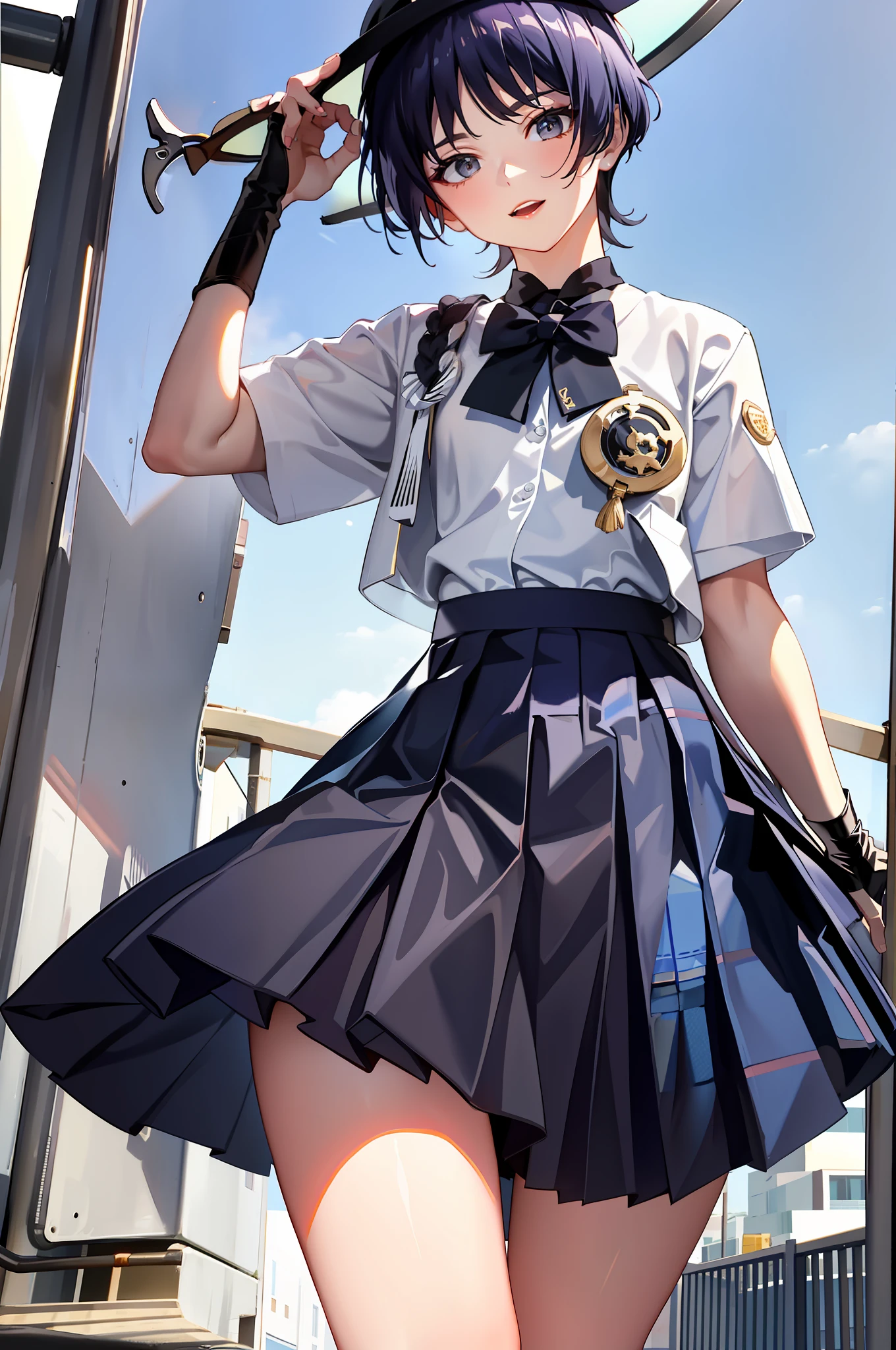 Pleated skirt, school uniform, legs
