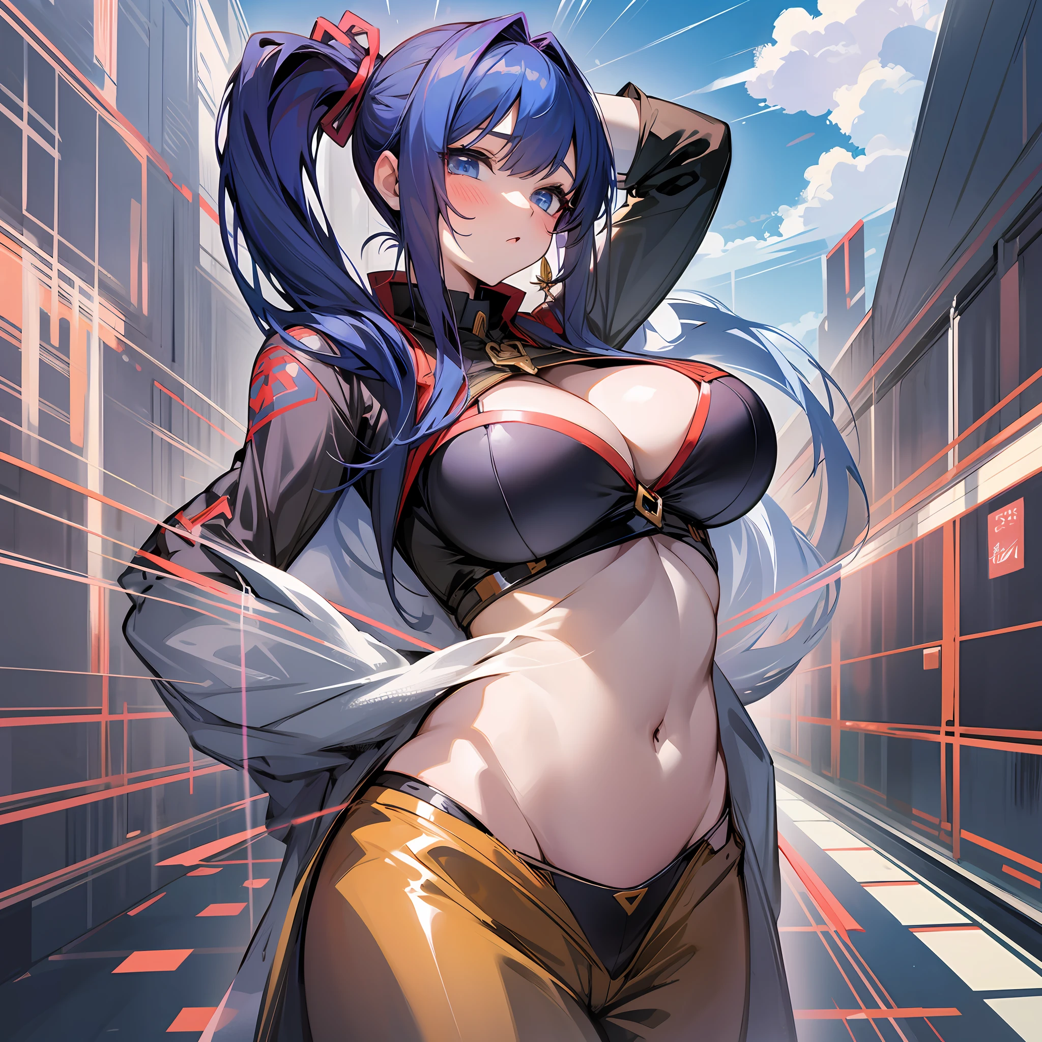 Anime girl with colossal chest --auto --s2