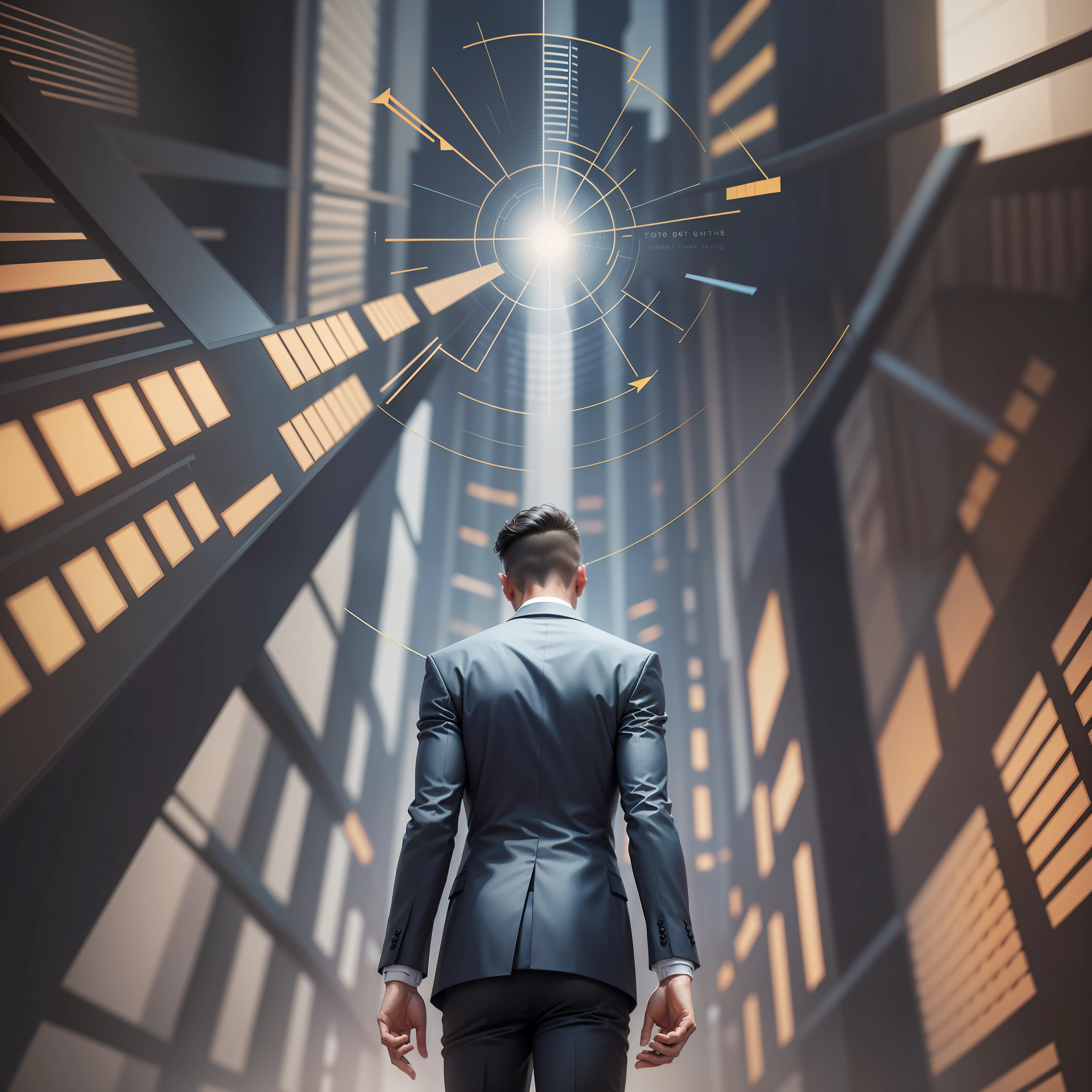 businessman touching a graph with arrows and arrows on it, high quality stock picture, close medium shot, reaching, the source of future growth, advanced technology, medium close shot, upwards, fotografia, high quality digital art, against dark background, success, high quality product image”, high resolution digital art, high - quality digital art, high-quality digital art, background focus