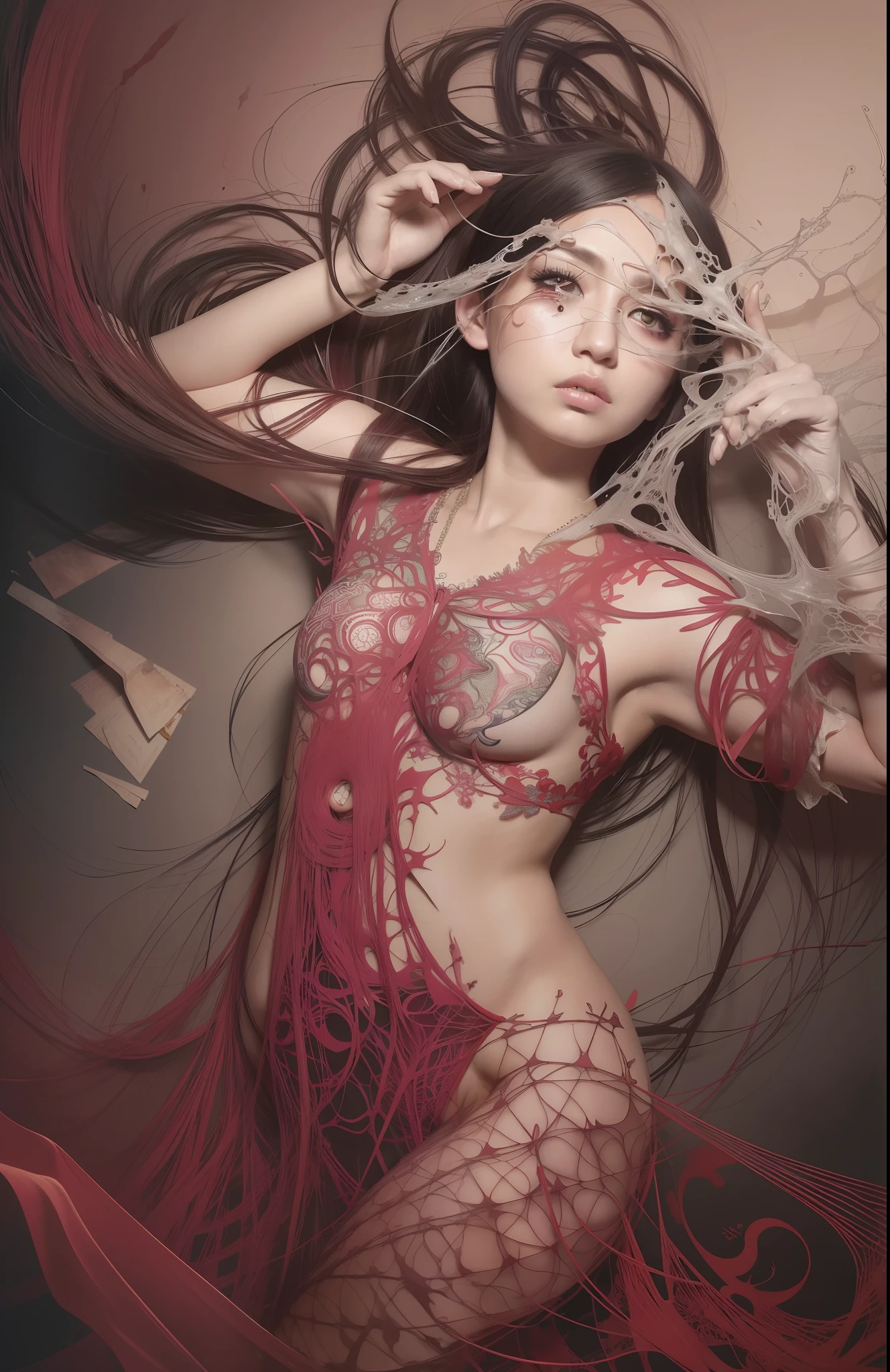 official art, unity 8k wallpaper, ultra detailed, beautiful and aesthetic, masterpiece, best quality, (zentangle, mandala, tangle, entangle), (fractal art:1.3) , 1girl, extremely detailed, dynamic angle, cowboyshot, the most beautiful form of chaos, elegant, a brutalist designed, vivid colours, romanticism, by james jean, roby dwi antono, ross tran, francis bacon, michal mraz, adrian ghenie, petra cortright, gerhard richter, takato yamamoto, ashley wood, atmospheric, ecstasy of musical notes, streaming musical notes visible