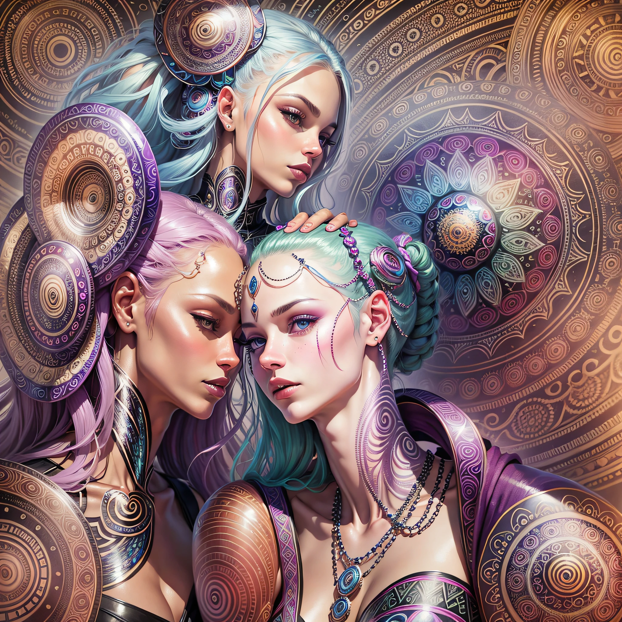 create many Alex Grey-like works with sexy women --auto --s2