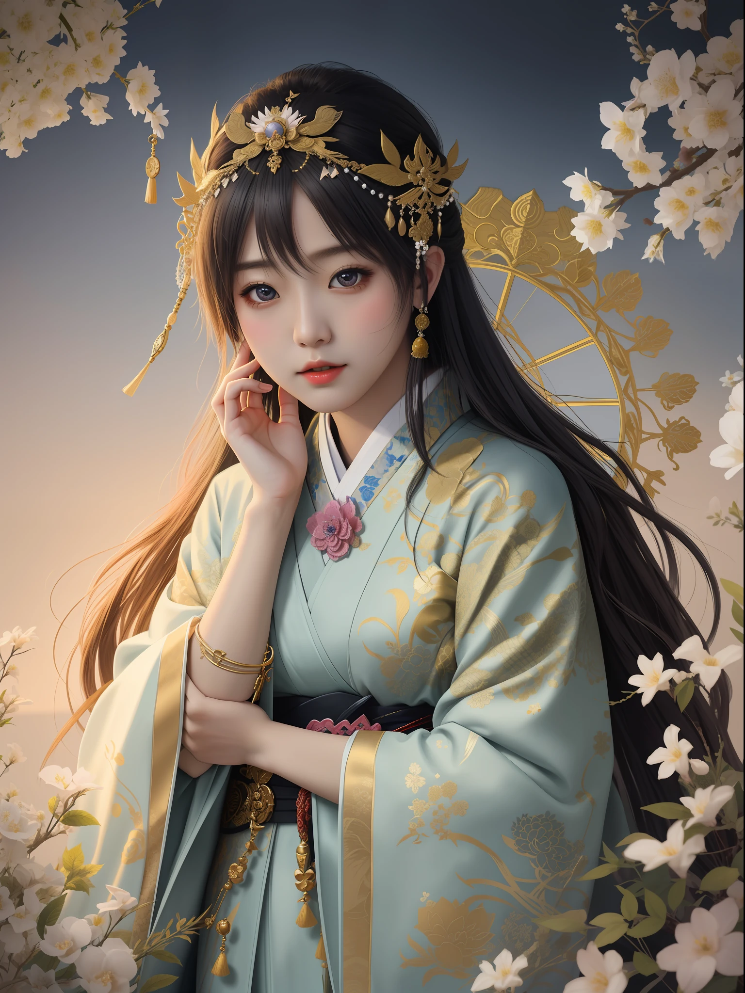 Japan, such as Goddess, 1girl, perfect composition, hyperrealistic, super detailed, 8k, high quality, high art, trend in artstation, sharp focus, studio photo, intricate details, highly detailed