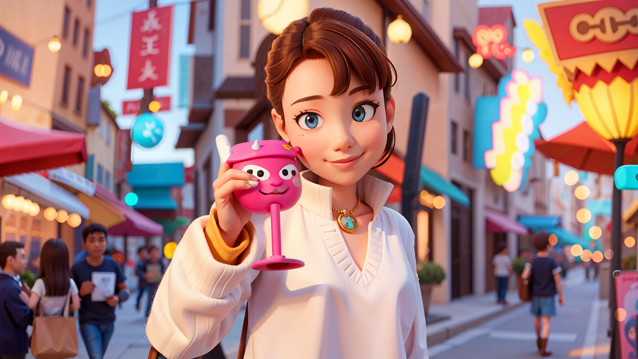 A cute girl with a cute face