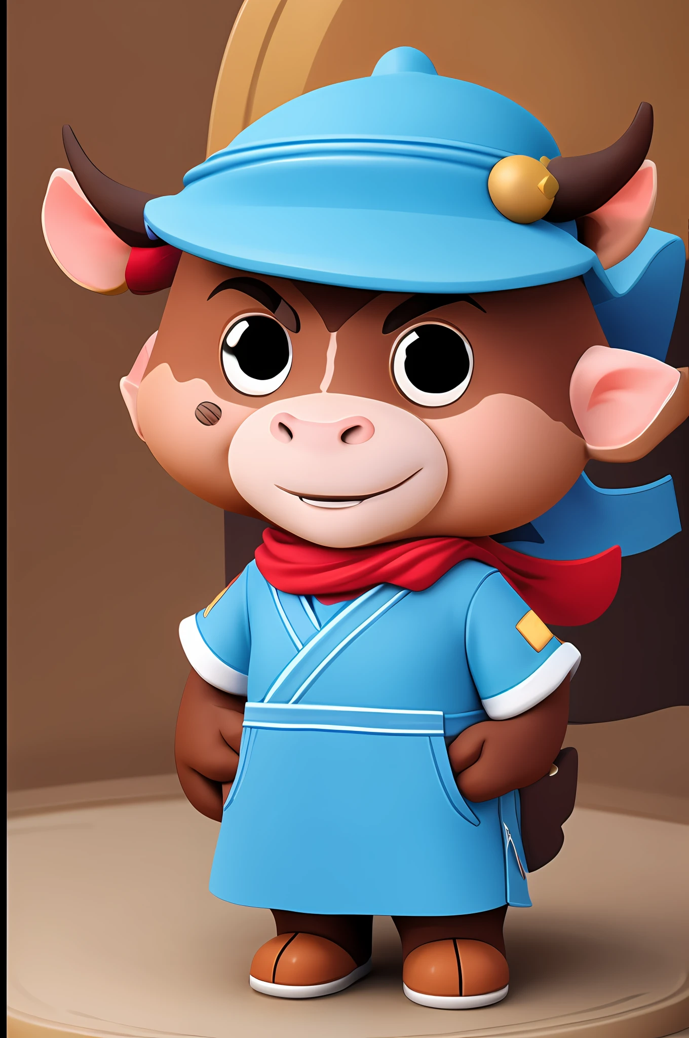 Close up portrait of dairy cow with hat on head, Tunics character, Japan mascot 3d model, cute character, cute 3d render, cute! C4D, 3D Rendering Official Art, Game Characters, 3D Characters, 3D Characters, Nintendo Styles
