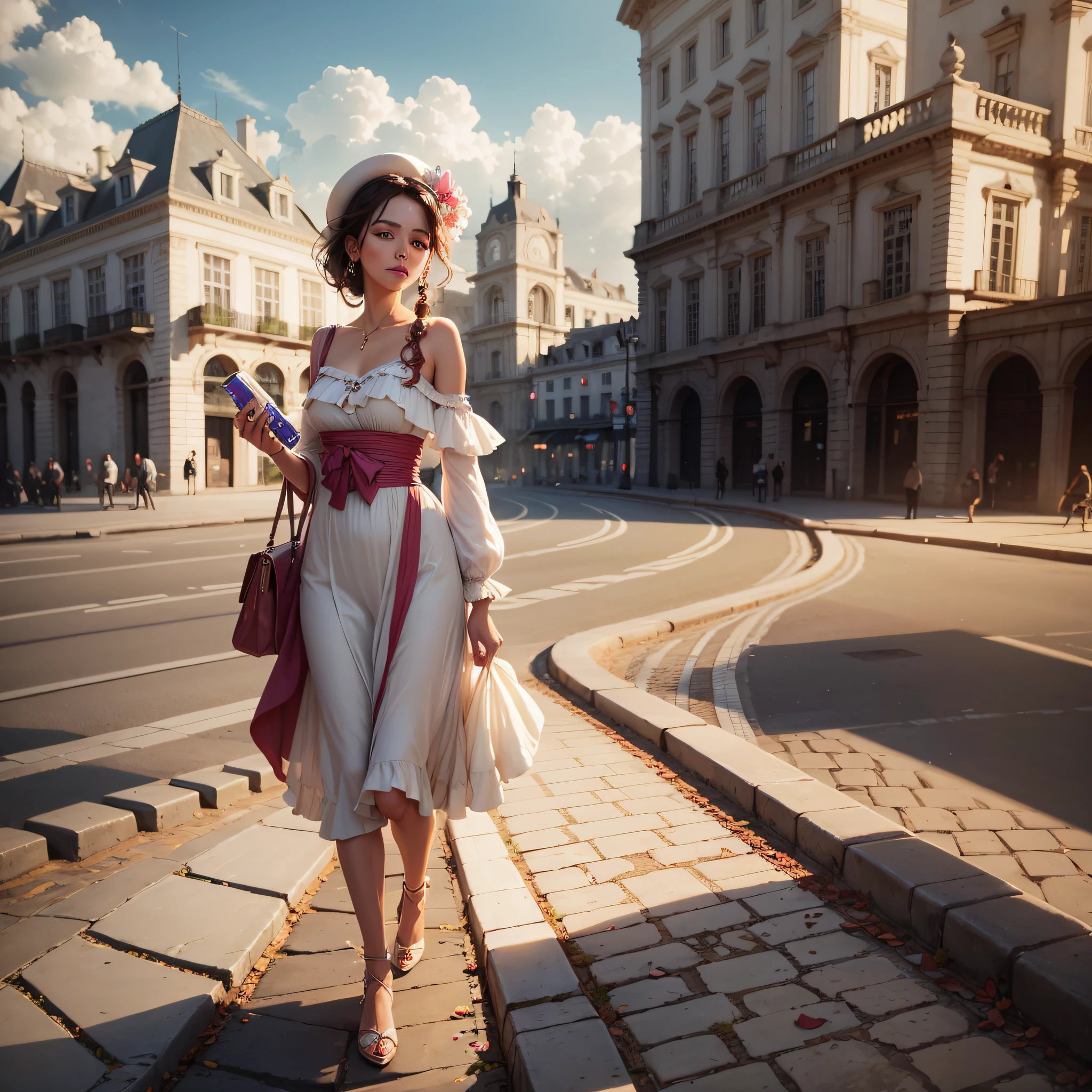 Create an image of a beautiful woman passing perfume --auto --s2