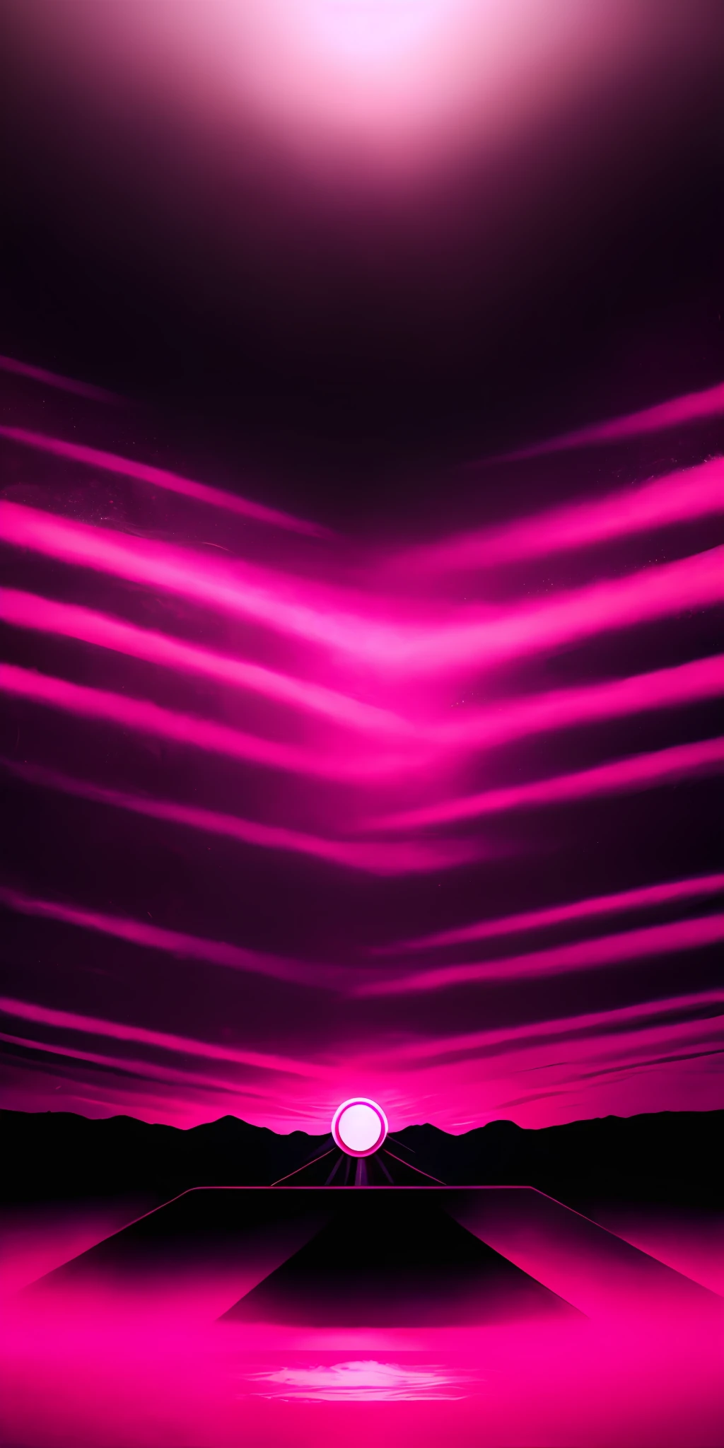 New Chinese style sunset and pink lines in ominous resonance monochrome artwork style, Felicia Simion, digital art technology light black and magenta, tumbling shimmer black and orange - Q2 - S750 - V 5.