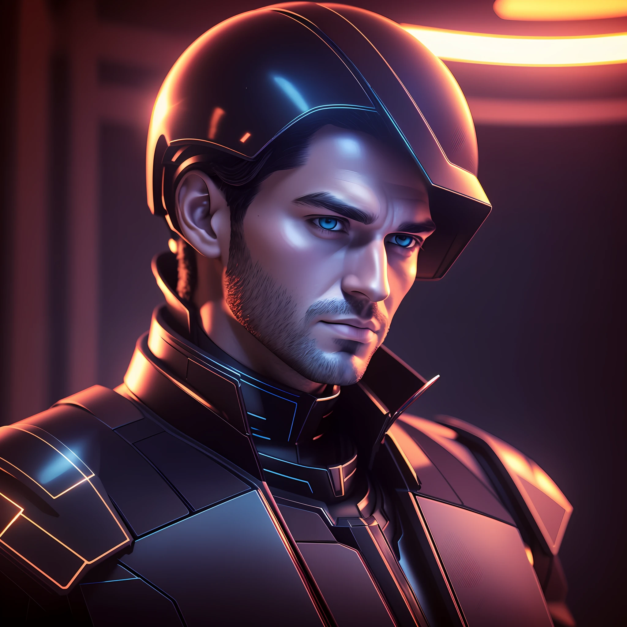 Front portrait of a 30-year-old man, haughty, stern, handsome, wearing futuristic imperial costume, in a bright, opulent ballroom, 18mm f/1.4 lens, with vibrant colors, 4k, cinematic lighting, natural lighting, vibrant multicolored lighting, film grain, cinematic lighting, high detail, photoreal, photorealistic, volumetric lighting and shading --auto --s2