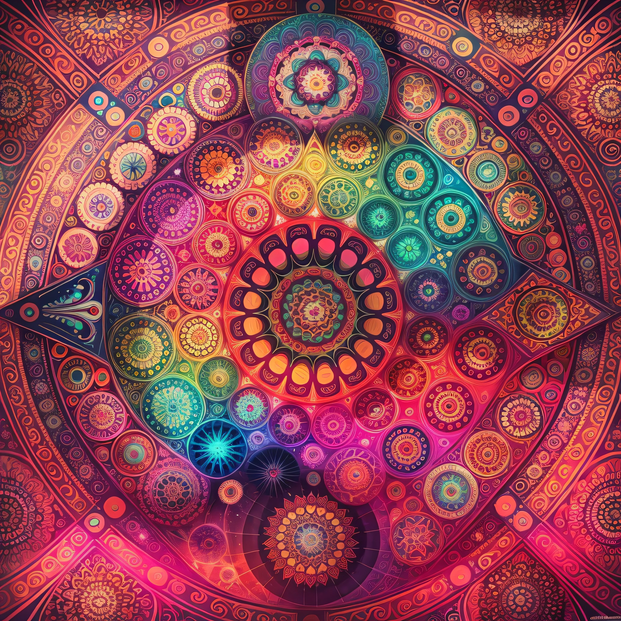 woman's body with, saturated colors, psychedelic image, LSD, mandala, fractral, fantasy --auto --s2