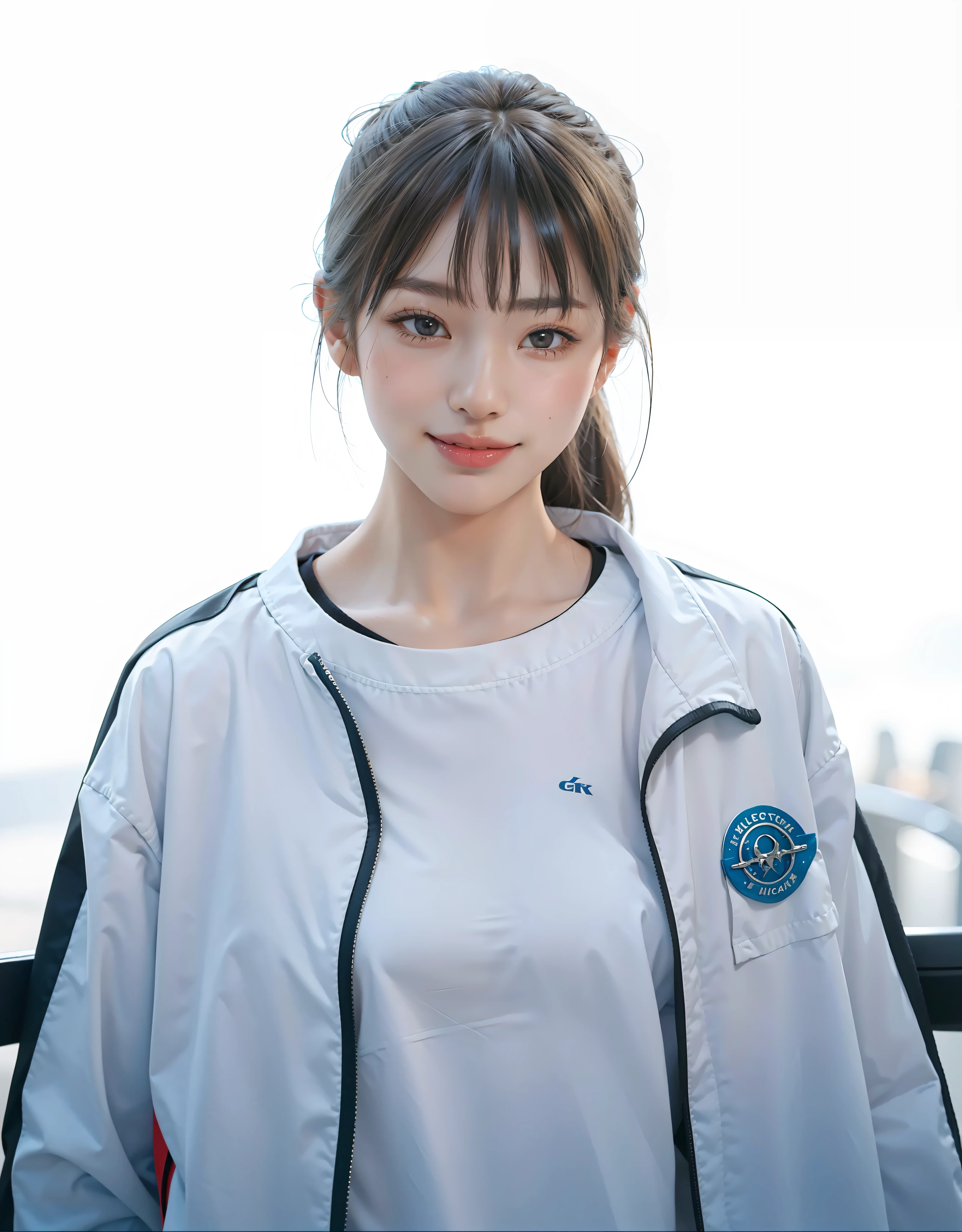 High quality, 4k, rich details, 1girl dominance, beauty, single ponytail, long hair, seductive smile, cute