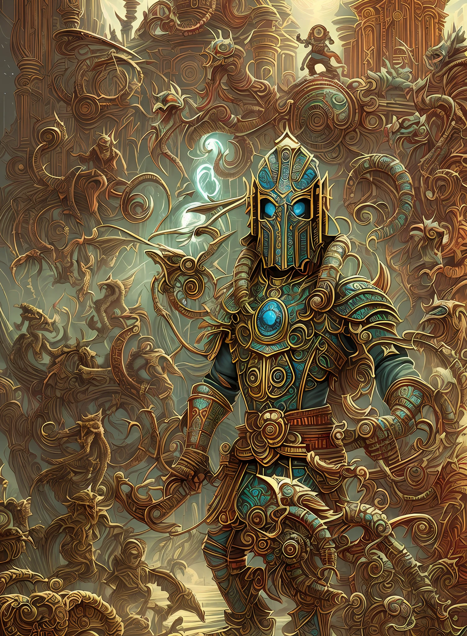 Side (creates a highly dynamic scene depicting an ancient astronaut and decorating everything with beautiful motifs that will always be remembered: 1.1) Portrait, Symmetry Art Sharp Art, Dammford Style, HDR, Realism, Dark Fantasy Atmosphere, Lovecraft Style, (Jim JorCrafLogo Art Style: 1.3)