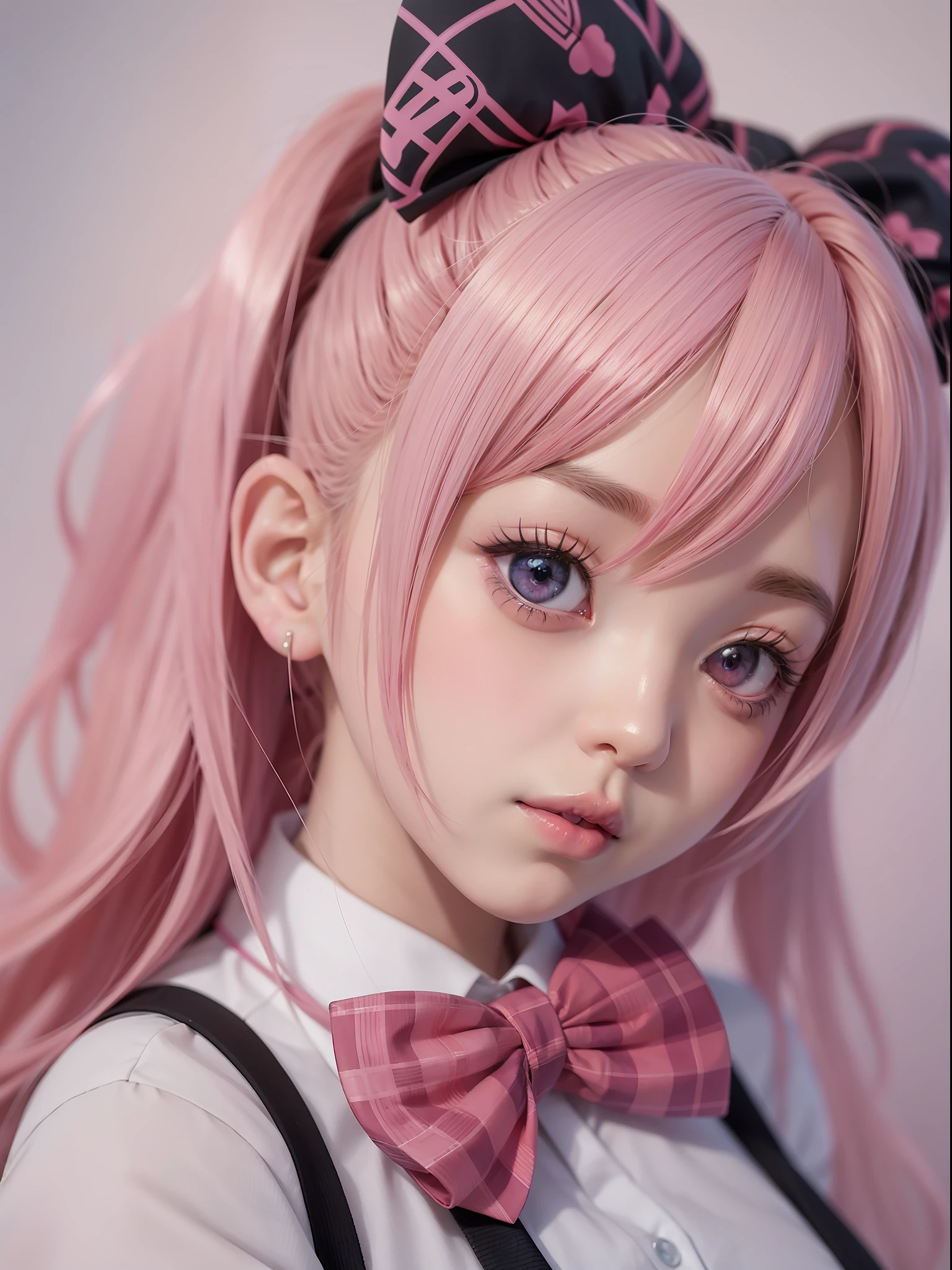 anime girl with pink hair and a bow tie, anime moe artstyle, cute anime girl, cute anime girl portrait, pretty anime girl, portrait of cute anime girl, kawaii realistic portrait, anime visual of a cute girl, cute anime girl portraits, portrait anime girl, anime style portrait, marin kitagawa fanart, (anime girl), beautiful anime girl, upper body