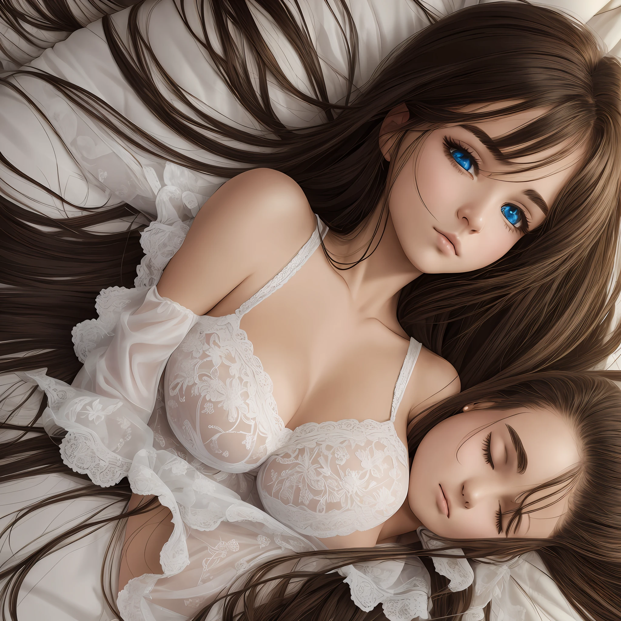 {{{{Masterpiece}}, {{{Supreme Quality}}, {{Extreme Detail}, Early s, {{{Ultra Detailed Eyes}}, Straight Hair, Long Hair, Black Hair, Full Body, One Girl, {{Very Delicate and Beautiful}}, Beautiful Detailed Shine, Dynamic Angle, Depth of Field, Amazing, Fine Details,, {{{Medium Breasts}}}, Bed,Sleeping on Napper