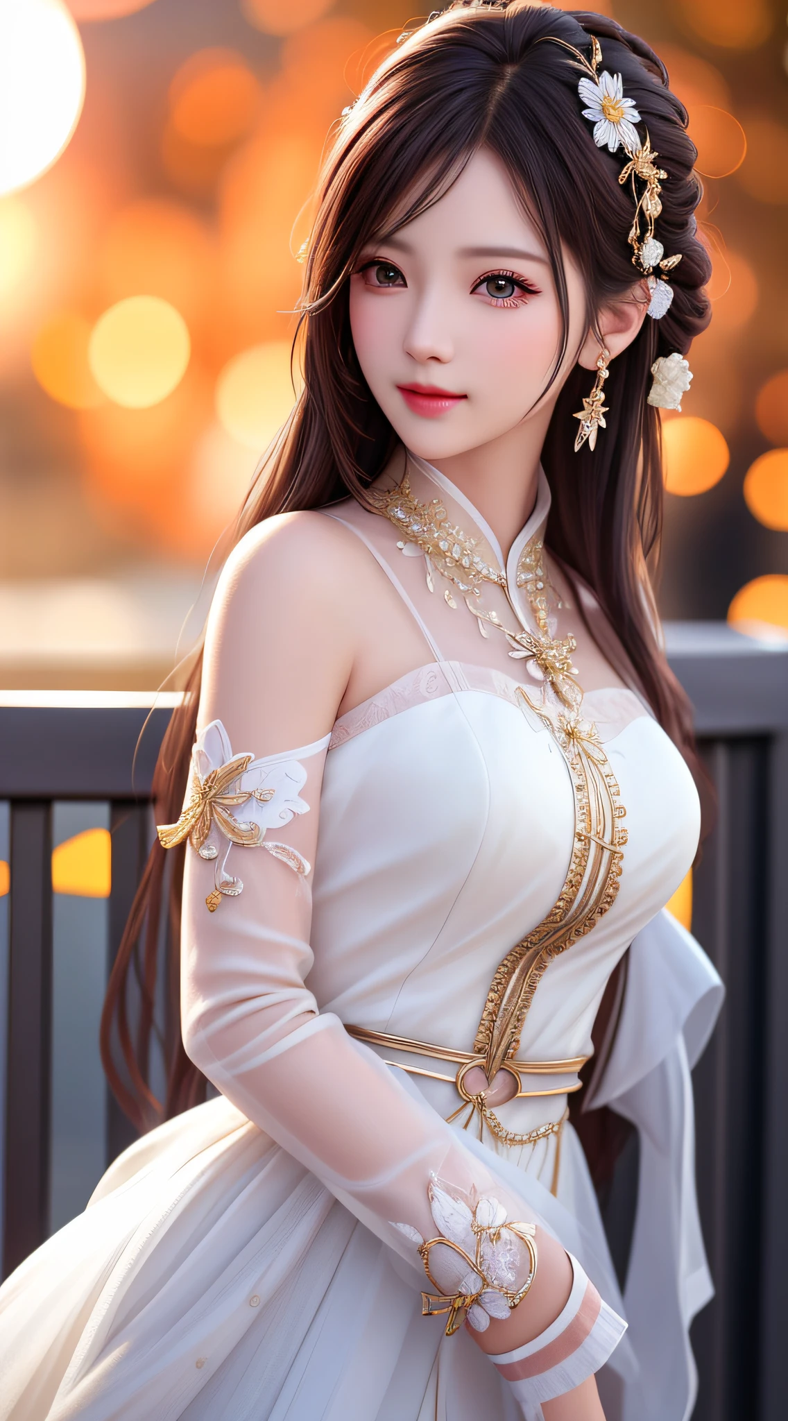 Fashionable, beautiful face, realistic, detailed skin: candid shot, photo, high resolution, 4k, 8k, background bokeh, sexy, temperament