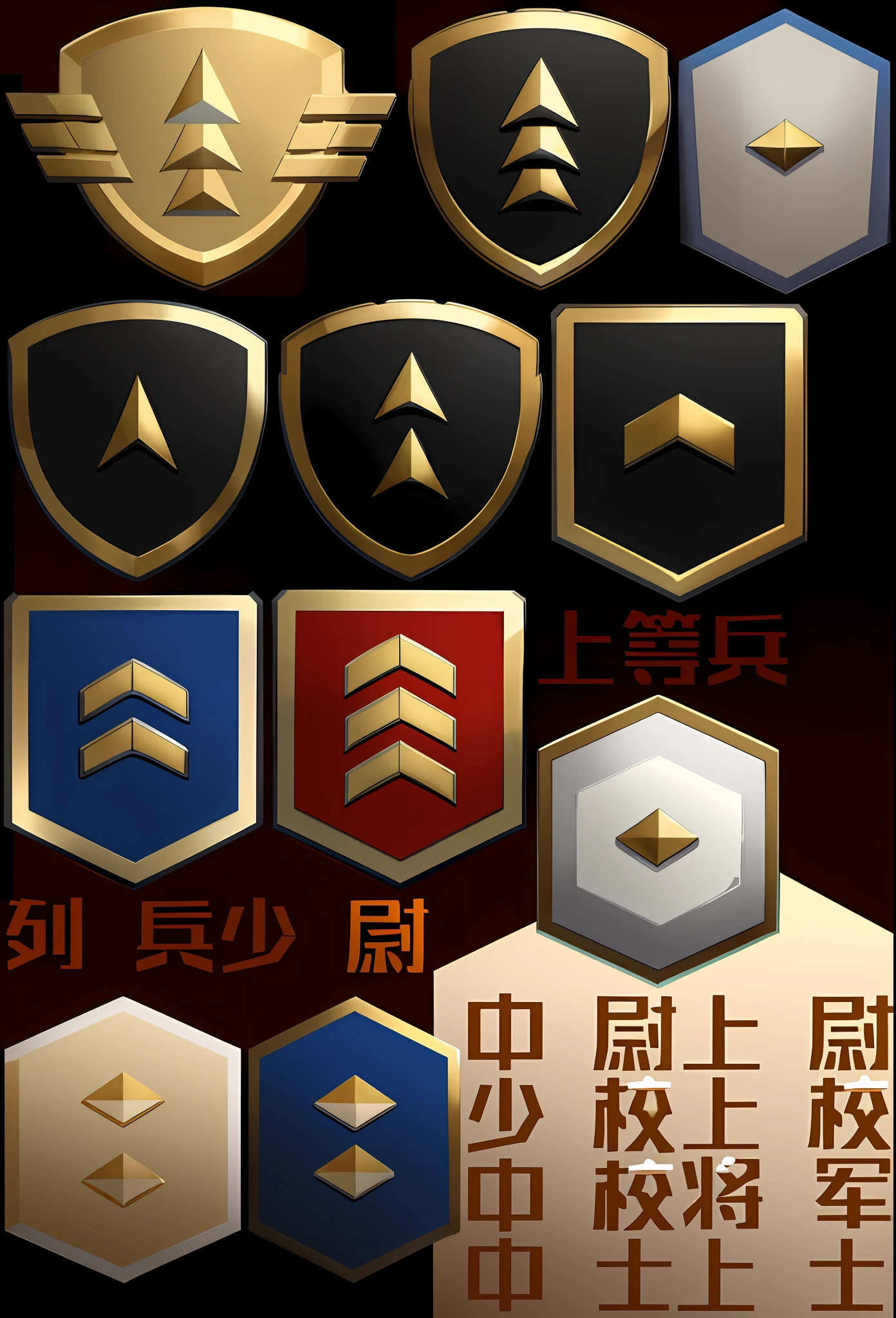 Emblem icon, mecha wind, set of different shields, ability images, shields, military badges, game icon assets, [shards, shield emblems, shield designs, gold elements, armor elements, breastplates, armor plates, 1285445247], bronze materials, shields, 2263539546], sheaths