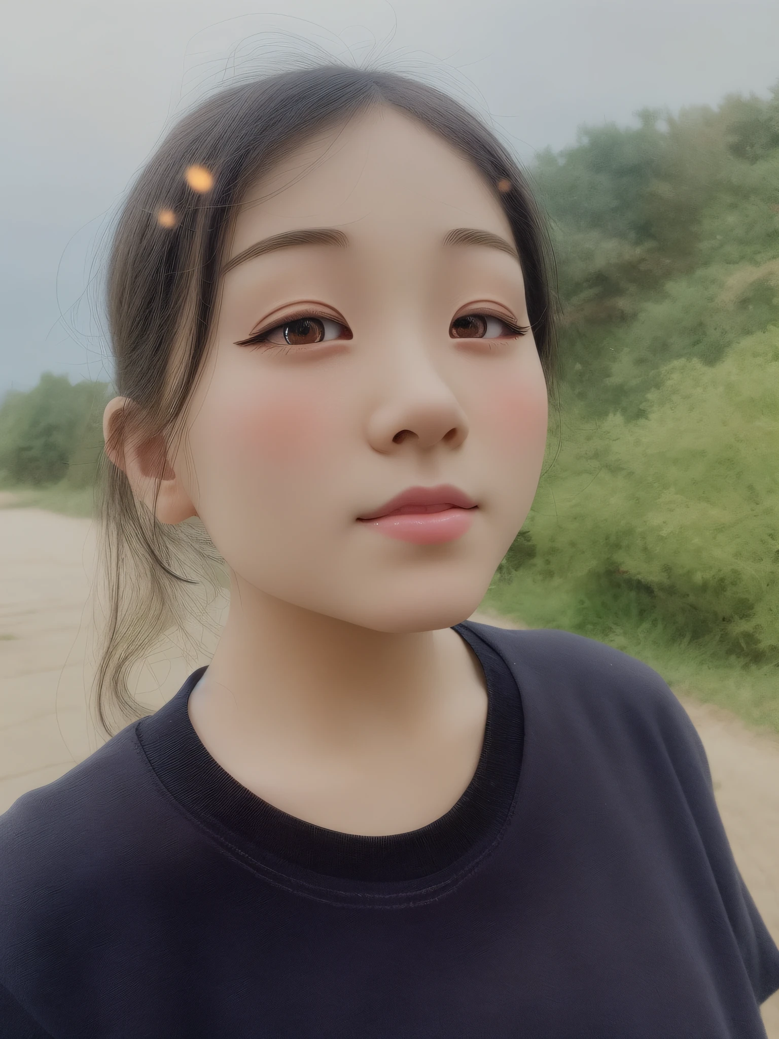 chibi, constellation, (1girl, solo:1.2), (chibi:1.3), eyeliner, eyelashes, looking at viewer, (shiny skin:0.16), (pale skin:0.33), (body blush:0.38), eyes beautiful, anime , realistic, masterpiece, best quality, movie still, cloud girl, floating in the sky, (close-up:1.1), bright, happy, fun, soft lighting
