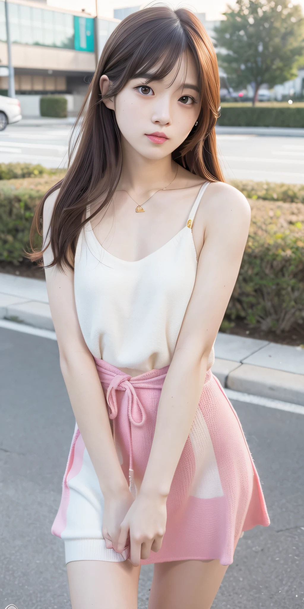mix4, 20d, Solo, long_hair, Nanase Nishino, Haruka Kaki, Park, Jersey, (8K, RAW photography, best quality, masterpiece:1.2), (Realistic, Photorealistic: 1.37), Professional Lighting, Photon mapping, Radiosity, Physically Based Rendering