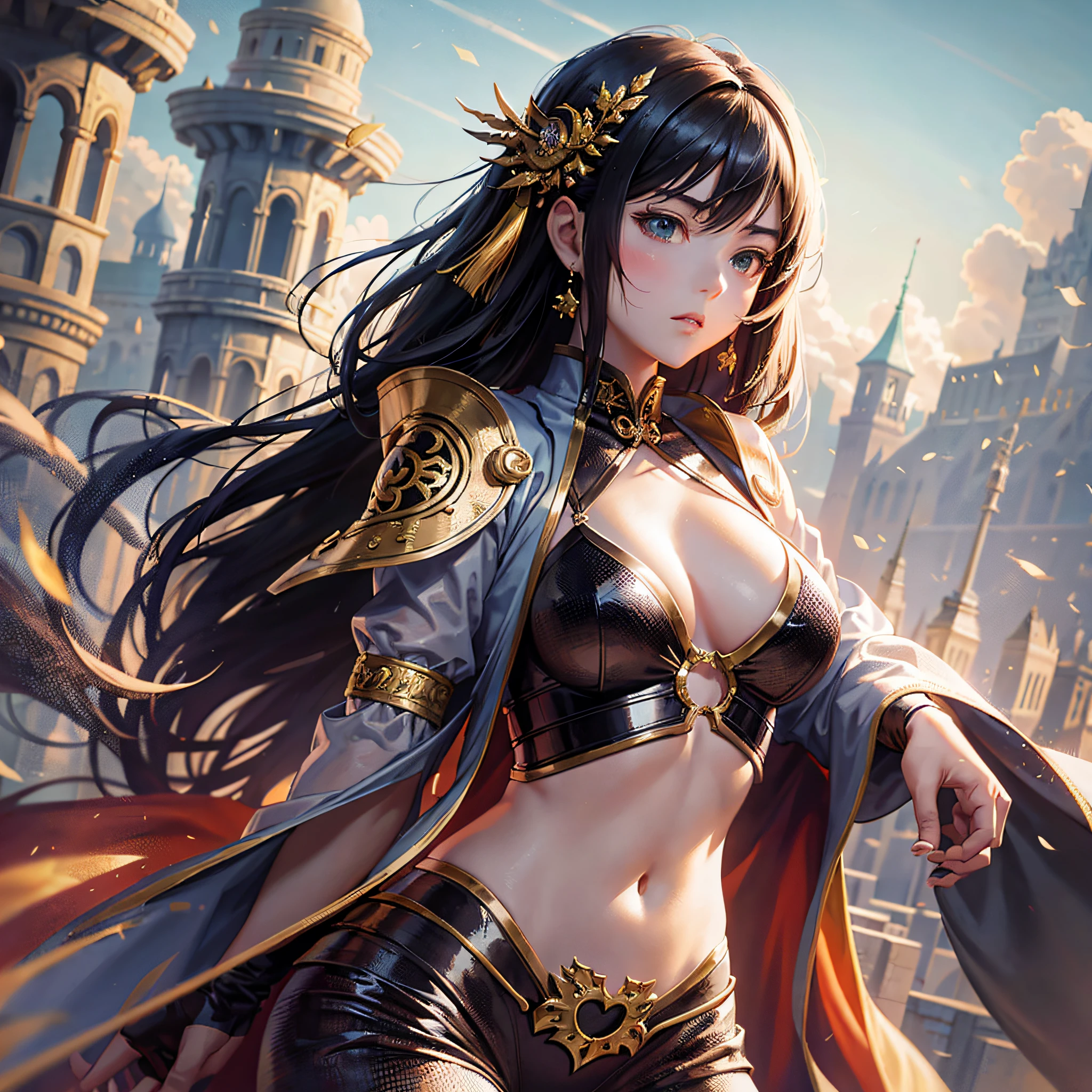 anime girl with a sword and armor in a city, extremely detailed artgerm, ig model | artgerm, artgerm on artstation pixiv, artgerm. anime illustration, a beautiful fantasy empress, artgerm detailed, ((a beautiful fantasy empress)), ! dream artgerm, artgerm. high detail, by Yang J