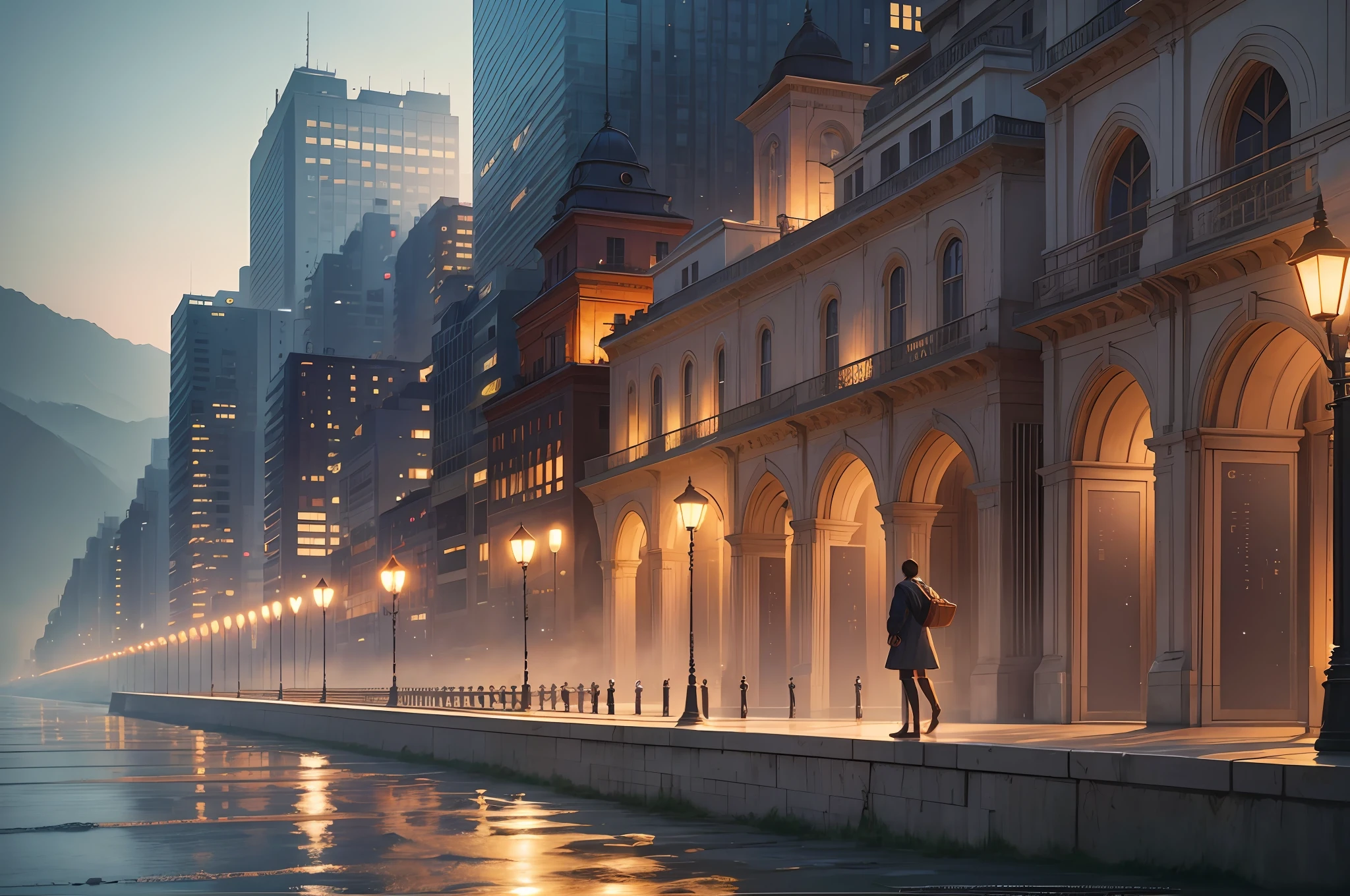 Emotional intelligence has a height, an inch shows the mind, the scenery is infinitely good, and there is a good fate everywhere. Night, photorealistic pictures --auto --s2