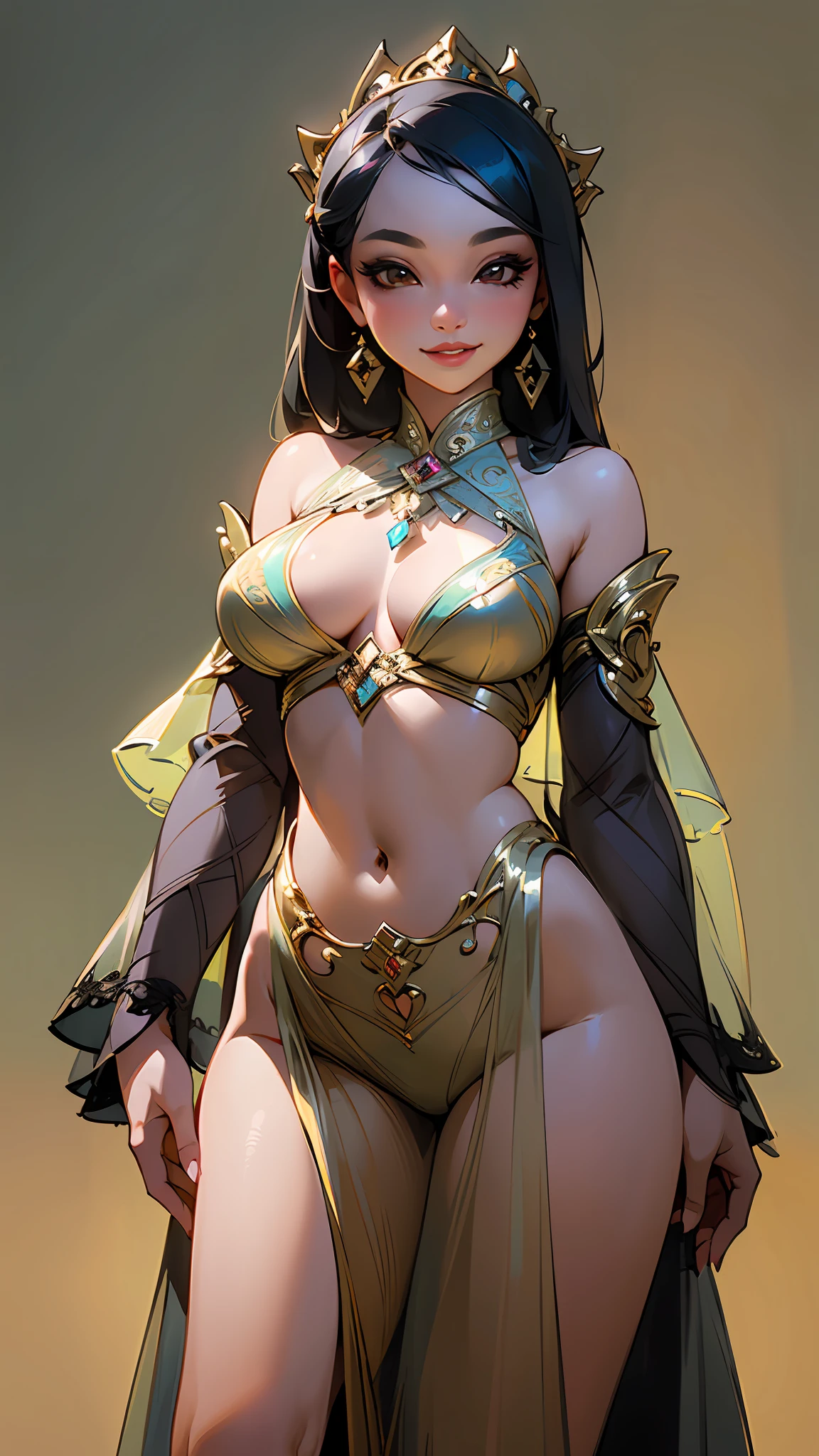 full body shot of sexy smiling javanese daughter wearing a see-through (kebaya) in candi, (extremely detailed CG unity 8k wallpaper),face incredibly detailed, lips, realistic, solo,medium breasts,skin tight, puffy, facial, masterpiece,best quality, Intricate, High Detail, dramatic, --auto --s2