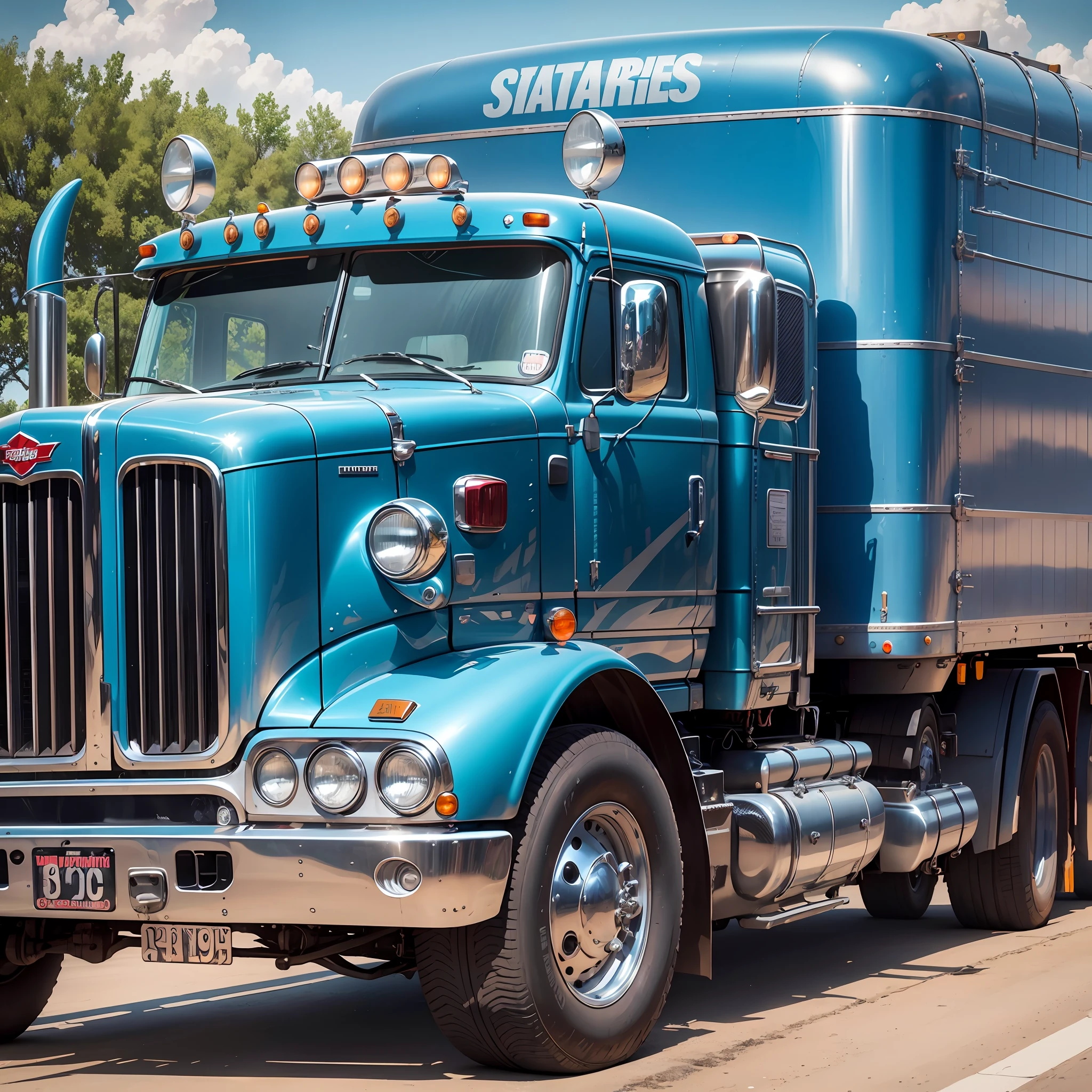 The Peterbilt truck of the '90s was known for its rugged and iconic appearance. Peterbilt Motors Company is an American truck manufacturer that has a long history of producing high-quality commercial vehicles.

The typical design of a '90s Peterbilt truck featured straight, imposing lines. The elongated hood was a distinctive feature, giving the vehicle an imposing and aggressive appearance. The front grille was usually chrome plated and had a distinctive grille with the Peterbilt logo in the center.

The cabs of Peterbilt trucks from the '90s were spacious and comfortable for drivers. They offered exceptional visibility with large windshields and strategically placed rear-view mirrors. The interior was designed to be functional and practical, with easily accessible controls and ergonomic seating.

As for powertrain, Peterbilt trucks of the '90s used to be equipped with powerful and reliable diesel engines. These engines offered a wide range of power to meet the different needs of cargo carriers. In addition, Peterbilt trucks were known for their durability and reliable performance over long distances.

As far as the body was concerned, Peterbilt trucks of the 90s could be found in different configurations, including models for transporting dry cargo, dump trucks, tanker trucks and many others. The company offered a variety of customization options to meet the specific needs of customers.

In short, a Peterbilt truck from the '90s was an imposing-looking, reliable, and highly functional vehicle. With their distinctive design and powerful engines, they were widely used in the freight transportation industry, earning a solid reputation among commercial truck drivers and owners. --auto --s2
