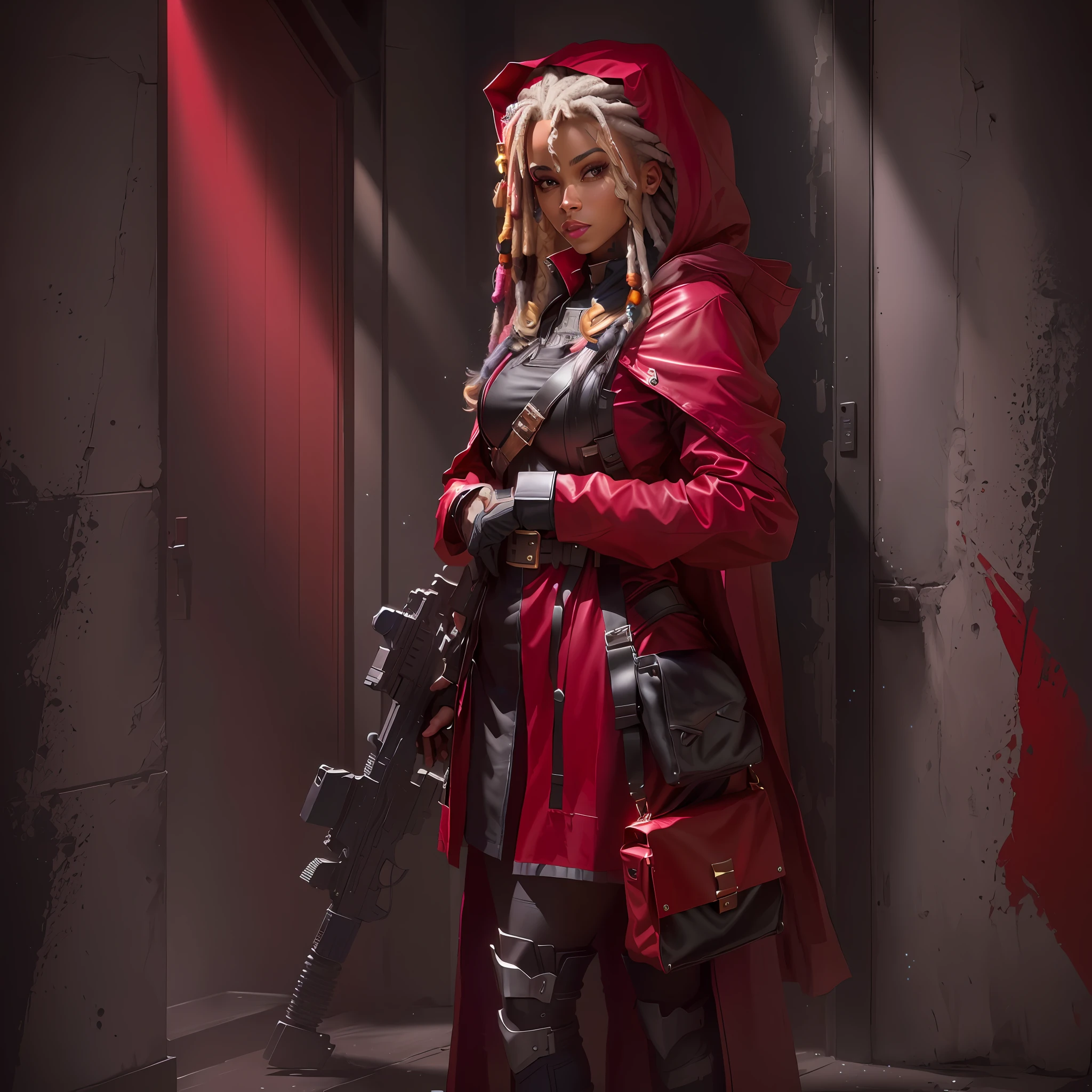 "Recreate the character's hair with high-quality dreadlock and stunning look, making it the visual highlight of the image.