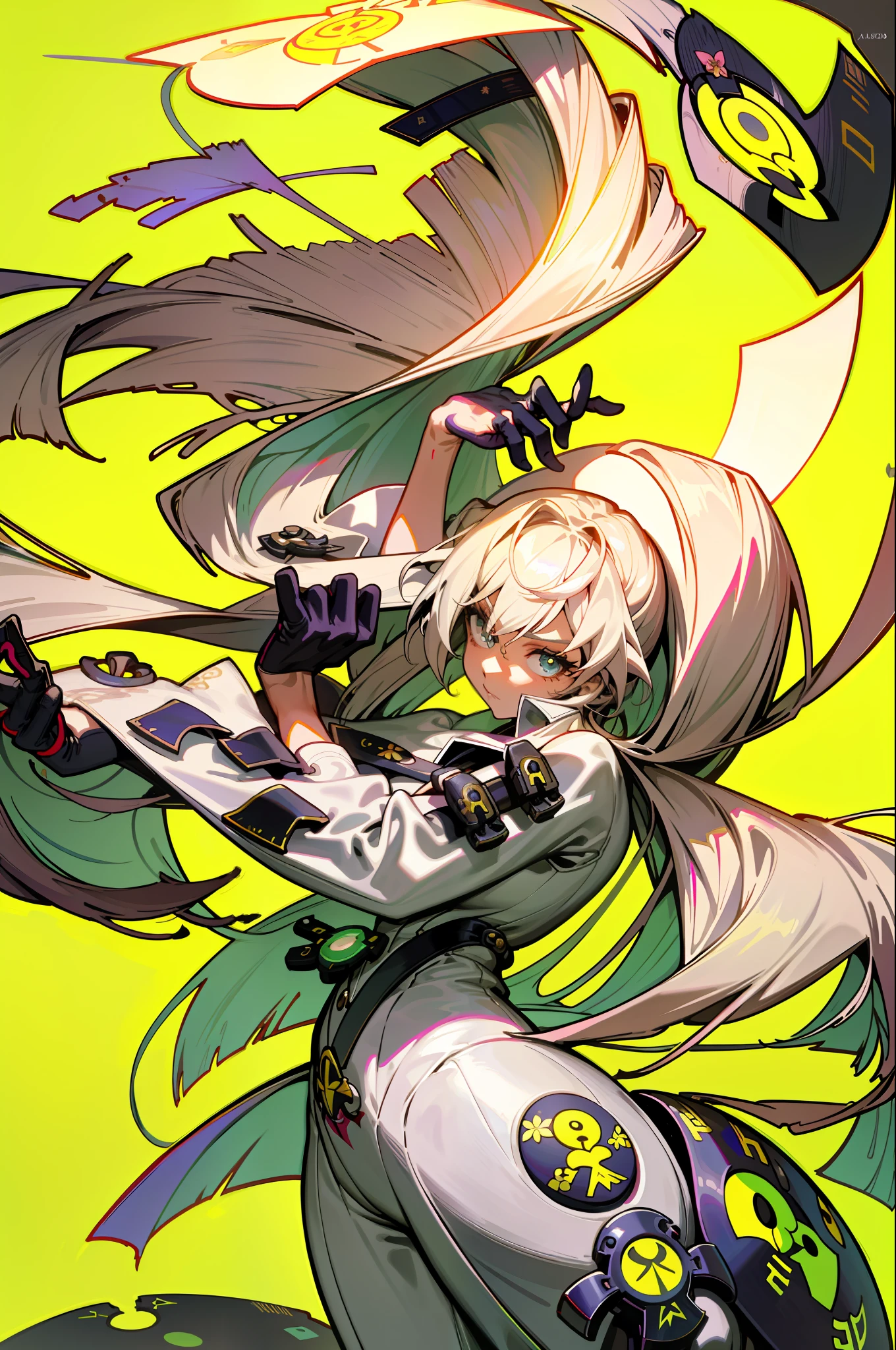 ::Kennedy and Daniel Sampere::2.0 Anime Gacha illustration style, tatoon style, comic book style, , beautiful woman with ultra detailed long hair and in various full-body attack poses, (beautiful and clear background: 1.2),futuristic costume, super detailed circular metals Clinging to arms and pants, fantastic paintings, graffiti style, flowers, highly detailed eyes, a t-shirt or dress with a pink blouse underneath,  With both fists in fighting position, and bracelets, fighting an enemy, with long black hair, stained glass color, outside, vibrant, Alphonse Mucha style, fantastic paintings by Joe Madureira, high quality, art, beautiful woman with long white hair, freedom, soul, digital illustration, comic style, perfect anatomy, centered, approaching perfection, dynamic, highly detailed, HDR colors