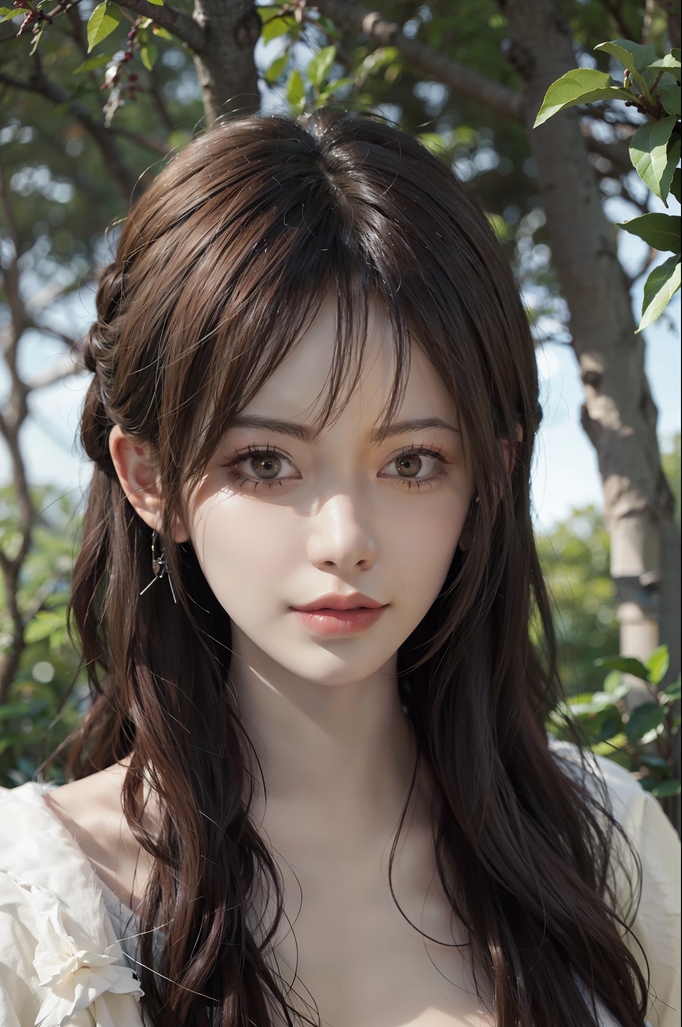 Masterpiece, of the best quality, portrait of a girl in the forest,