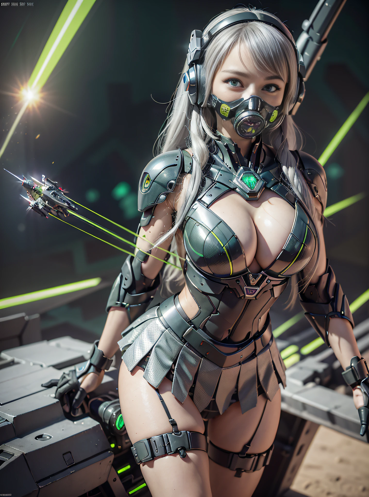 Gas masks, sci-fi light effect masks