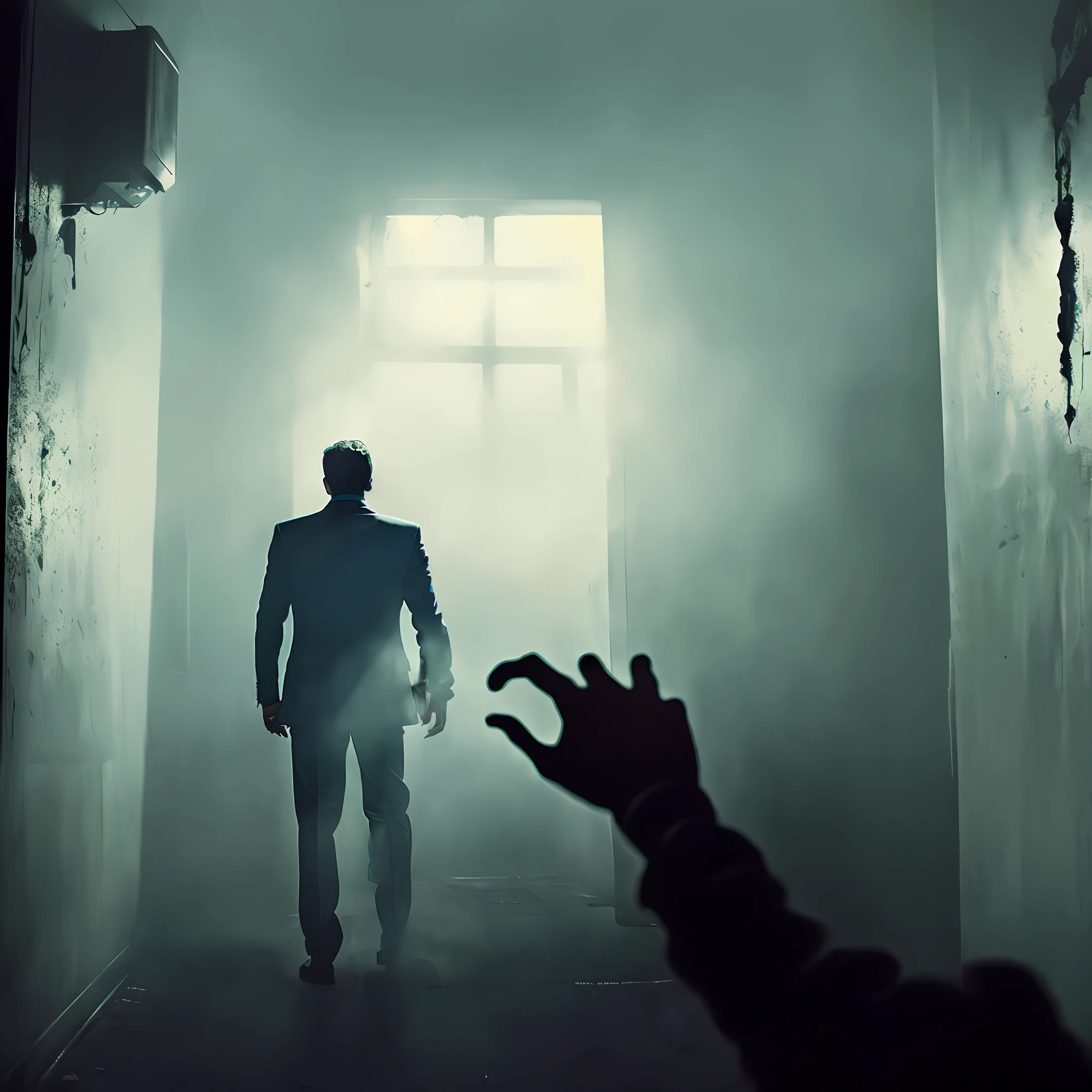 Darkness, man in suit