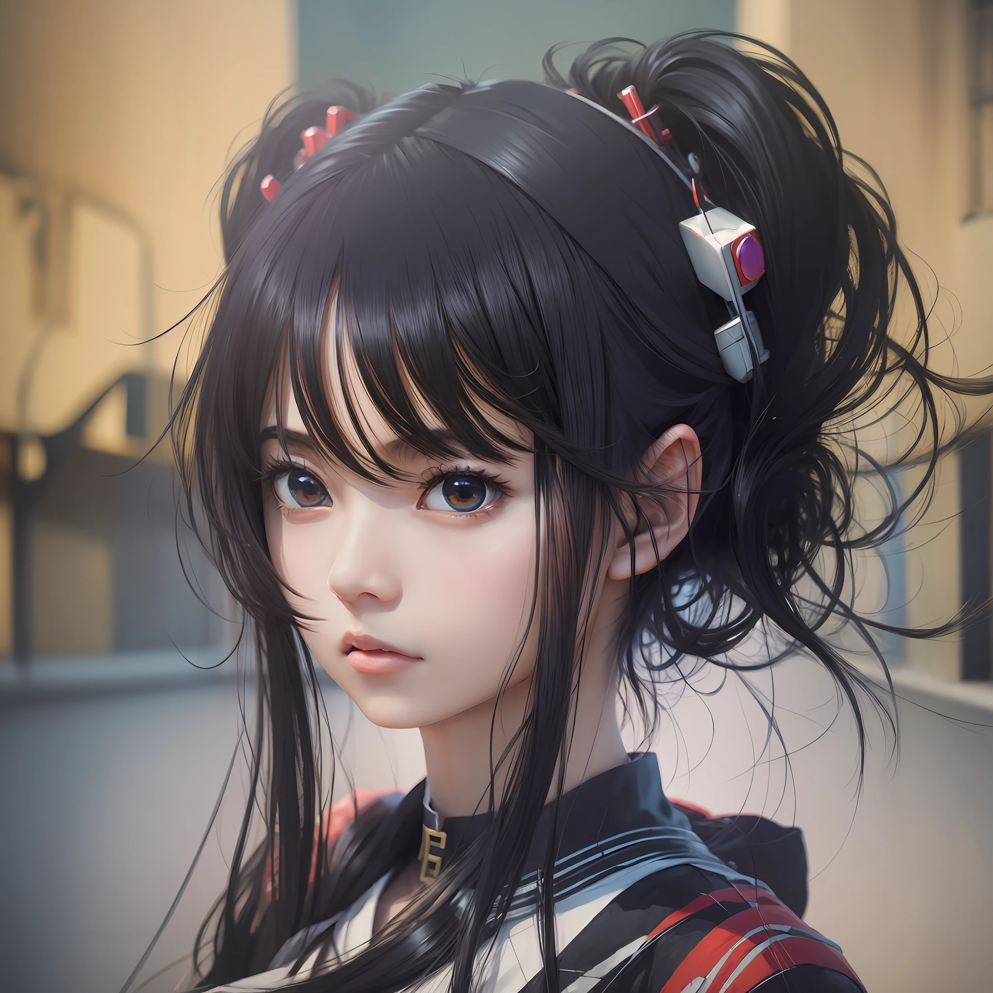 black hair, Surrealism, anime, 8k, super detail --auto --s2