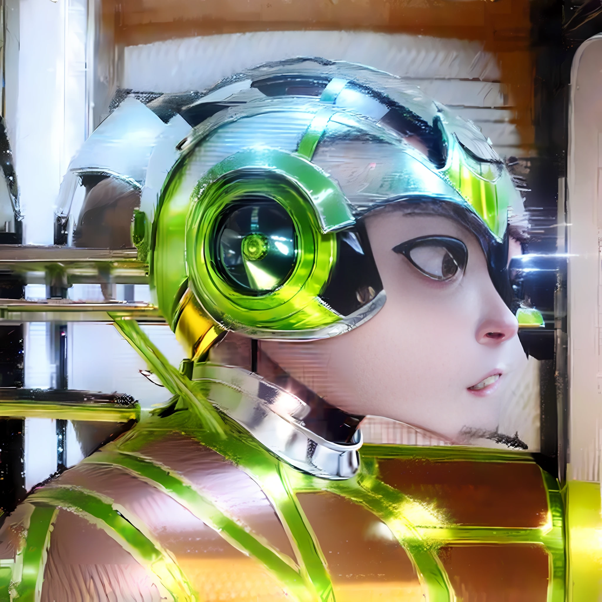 Intricate 3d rendering of highly detailed beautiful ceramic silhouette female robot face, robot, robot part, 150 mm, beautiful studio soft light, rim light, vibrant details, luxurious cyberpunk, lace, surreal, anatomy, facial muscles, cables wires, microchip, elegant, beautiful background, octane rendering, HR Giger style, 8k, best quality, masterpiece, illustration, very delicate and beautiful, very detailed, CG, unity, wallpaper , (fidelity, fidelity: 1.37), amazing, fine detail, masterpiece, best quality, official art, very detailed cg unity 8k wallpaper, absurd, unbelievably absurd, robot, silver helmet, full body, sitting write