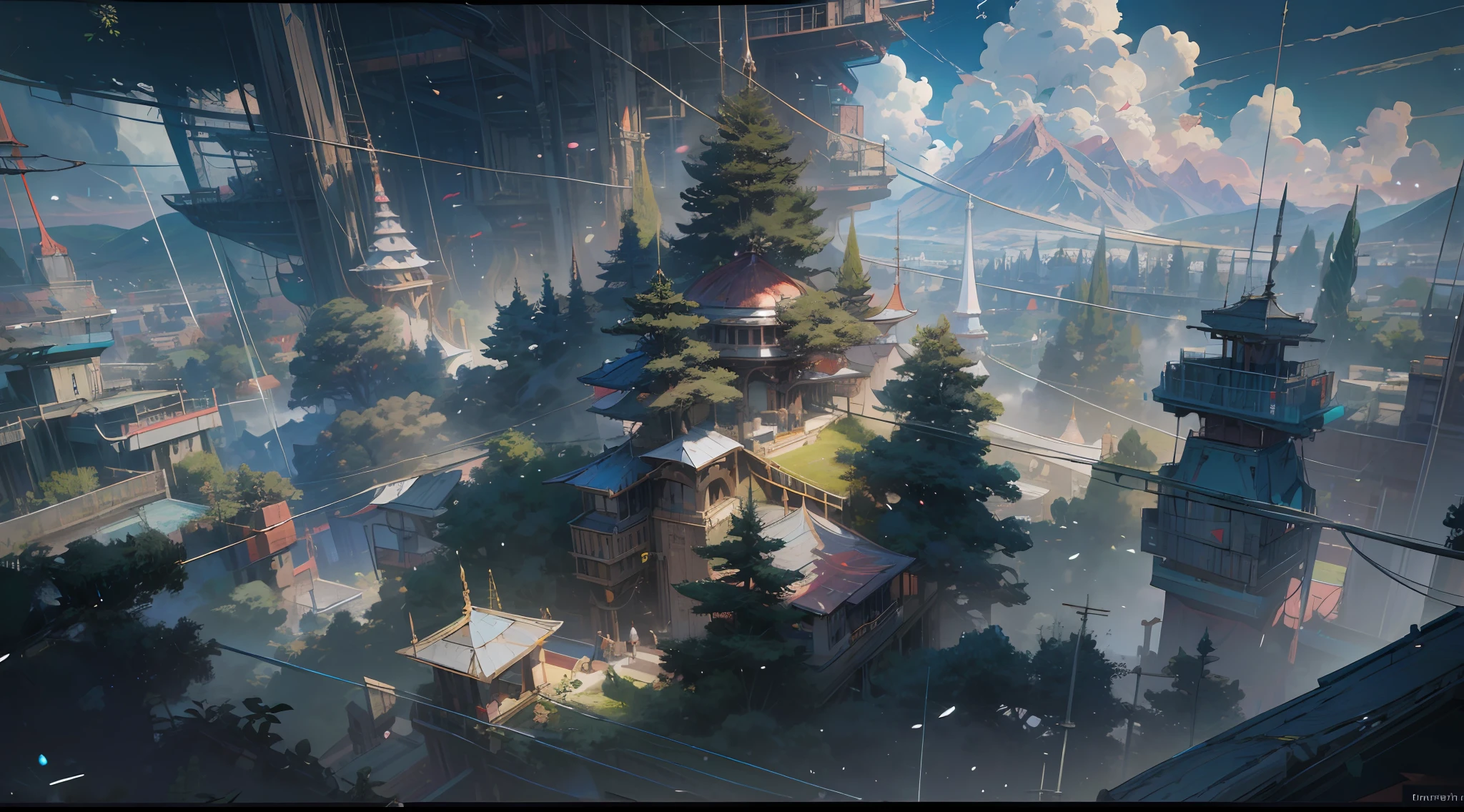 Sky, Clouds, holding_weapon, no_humans, Glow, giant_ trees , cyberpunk_Architecture, "sky, cloud, glowing, big trees , building, cybernetic _trees, tree_mech, sci-fi, cityscape, realistic, mechanical" Science Fiction, Cities, Rendered in Octane, hyper realistic, 8k, epic composition, cinematic, octane render, artstation landscape vista photography by Carr Clifton & Galen Rowell, 16K resolution, Landscape veduta photo by Dustin Lefevre & tdraw, 8k resolution, detailed landscape painting by Ivan Shishkin, DeviantArt, Flickr, rendered in Enscape, Miyazaki, Nausicaa Ghibli, Breath of The Wild,,trending in artstation, cgsociety, 8k post-processing highly detailed,Junji Murakami, Mucha Klimt, Sharandula, Hiroshi Yoshida, Tom Bagshaw, Ross Tran, Artgerm,Craig Mullins,dramatic,Junji Murakami, moody lighting rendered by octane engine,characters 8K symmetrical arstation, cape,cinematic lighting, intricate details, 8k detail post processing, hyperealistic, octane rend, Zdzisław Beksiński style, ar 2:3 Reality Reality --auto --s2