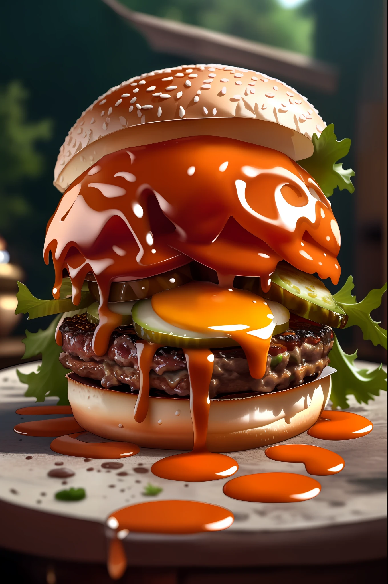 (masterpiece, top quality, best quality, beautiful and aesthetic:1.2), extremely detailed, highest detailed,humburger,
burger photo,  bonsai,