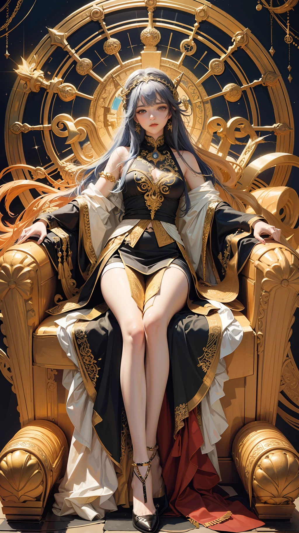 (masterpiece, top quality, best quality, official art, beautiful and aesthetic:1.2), (1girl), extreme detailed,colorful,highest detailed, official art, unity 8k wallpaper, ultra detailed, beautiful and aesthetic, beautiful, masterpiece, best quality, (zentangle, mandala, tangle, entangle) ,holy light,gold foil,gold leaf art,glitter drawing, PerfectNwsjMajic