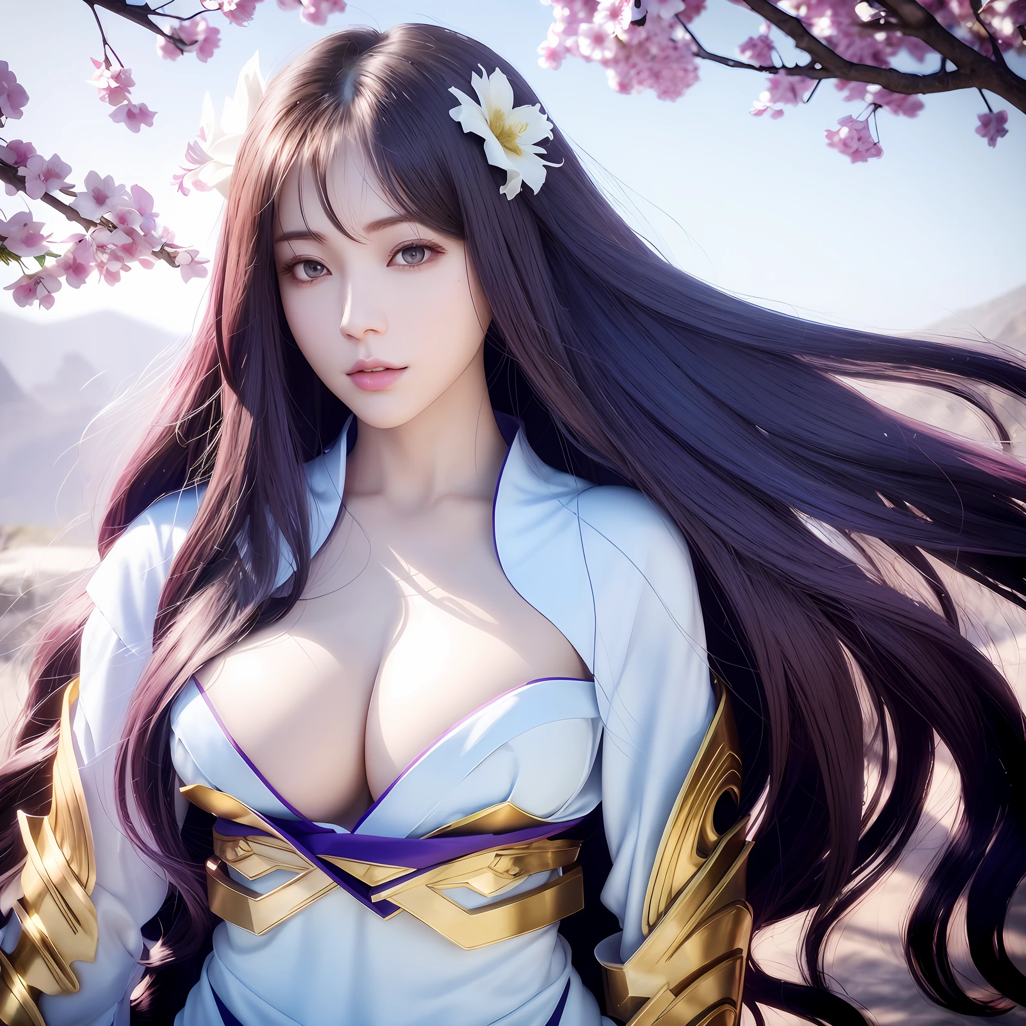 arafed woman with long hair and a white top posing in front of a tree, beautiful alluring anime woman, anime goddess, anime girl cosplay, japanese goddess, trending on cgstation, a beautiful fantasy empress, 2. 5 d cgi anime fantasy artwork, beautiful anime woman, artgerm. anime illustration, anime cosplay, ig model | artgerm
