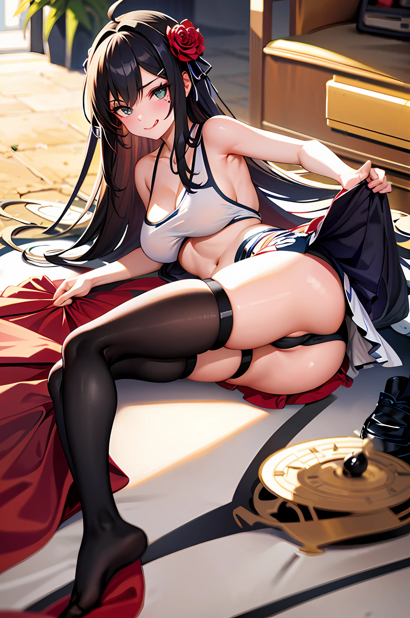 Background, inside skirt