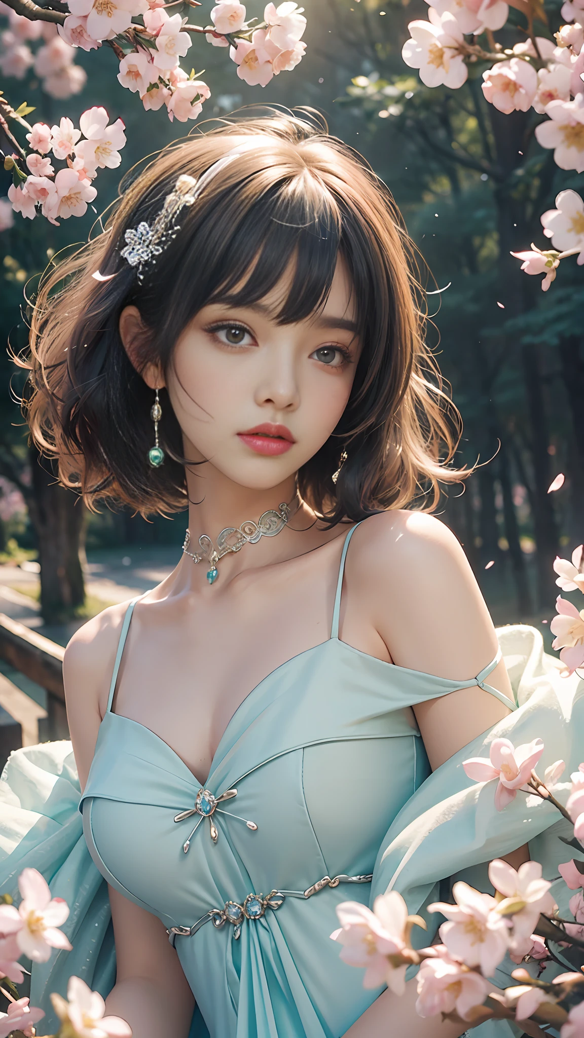 (Fluorescent color: 1.4), (Translucent: 1.4), (Vintage filter: 1.4), (Fantasy: 1.4), Dream World, Chang'an City Ancient Ethereal Soft Fluffy Soft Landscape Cherry Blossom Petals Pale Pink Sky Green Blue Sparkling Ethereal Light Soft Whimsical Light Rainbow Stars Sparkling Diamonds Ancient Background Ultra Realistic Ultra High Quality Cinematic Lighting Huge Details Full HD Painting Well lit, diagonal bangs,
Colorful wedding dress, side
Masterpiece, Best Quality, Real Skin, (Portrait: 1.5), 1 Girl, Long Bangs, Short Hair