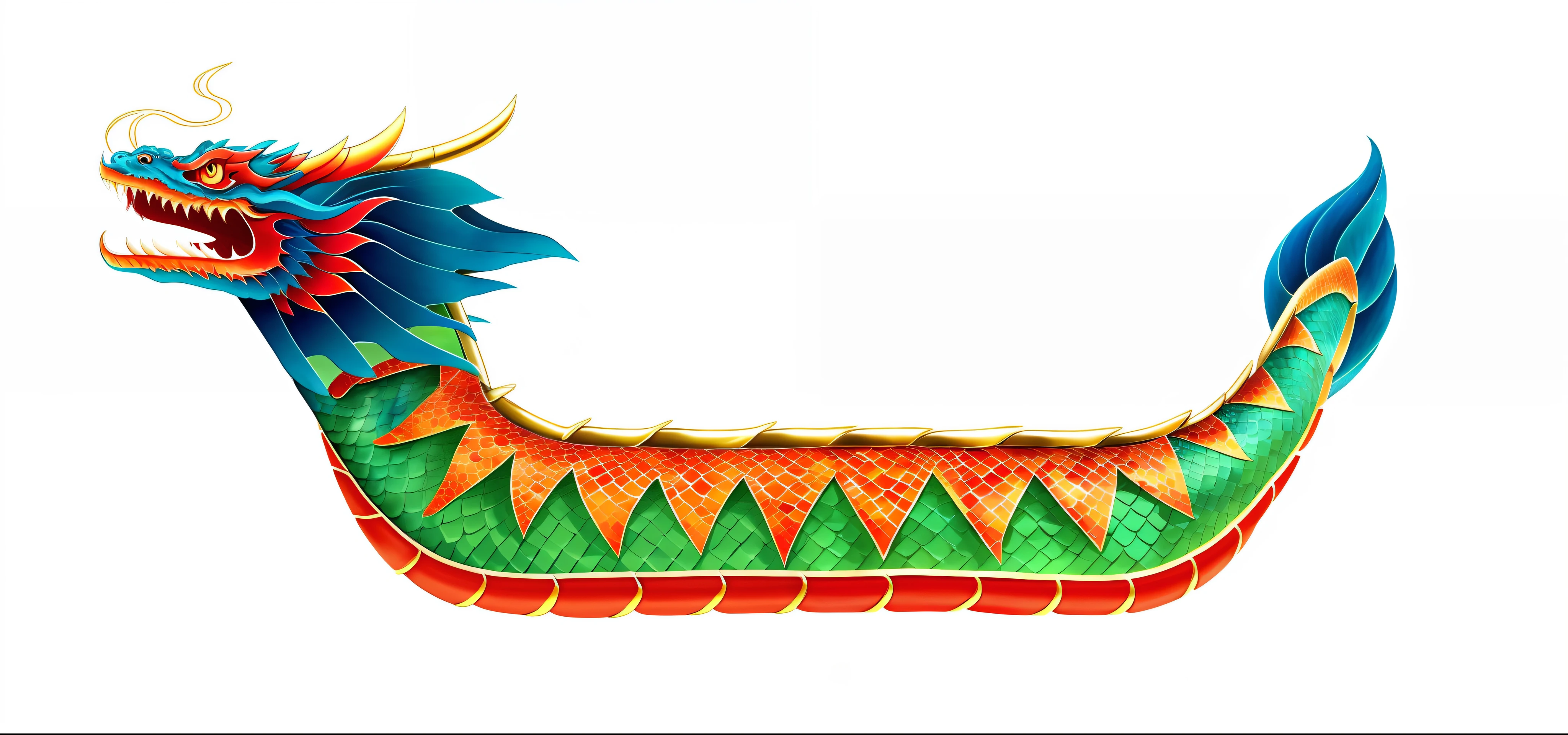 Close-up of long tail dragon boat, smooth Chinese dragon, ancient Chinese gorgeous, Chinese dragon, divine dragon, Chinese dragon concept art, dragon tail, naga, dragon design language, great mysterious winged snake, flame snake, illustration", "phoenix rest wallpaper, dragon scales on hairline --auto --s2