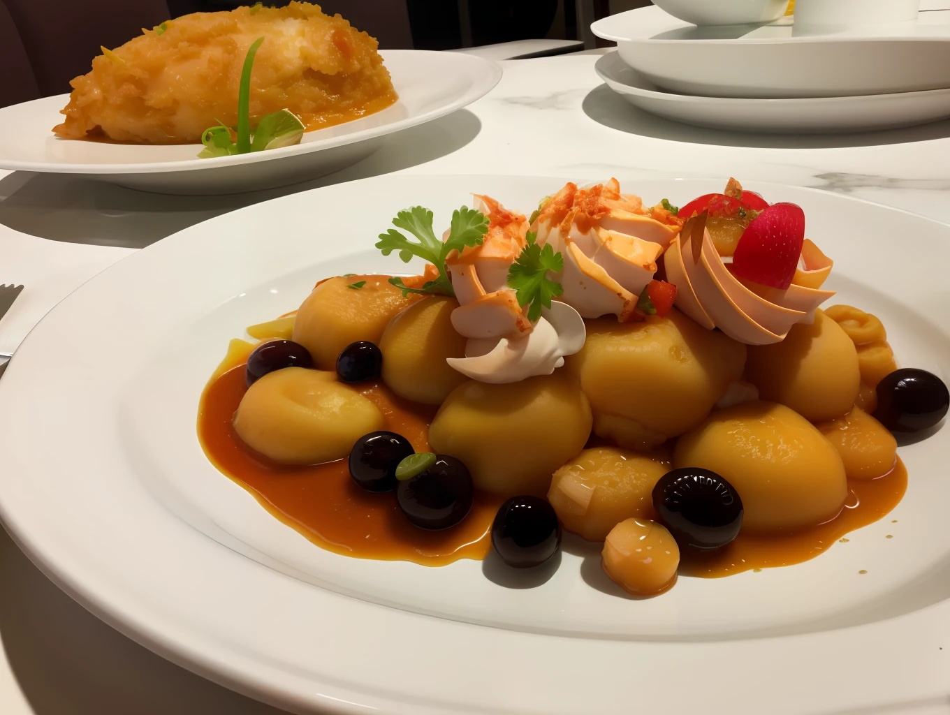 Hotel dishes plating skills