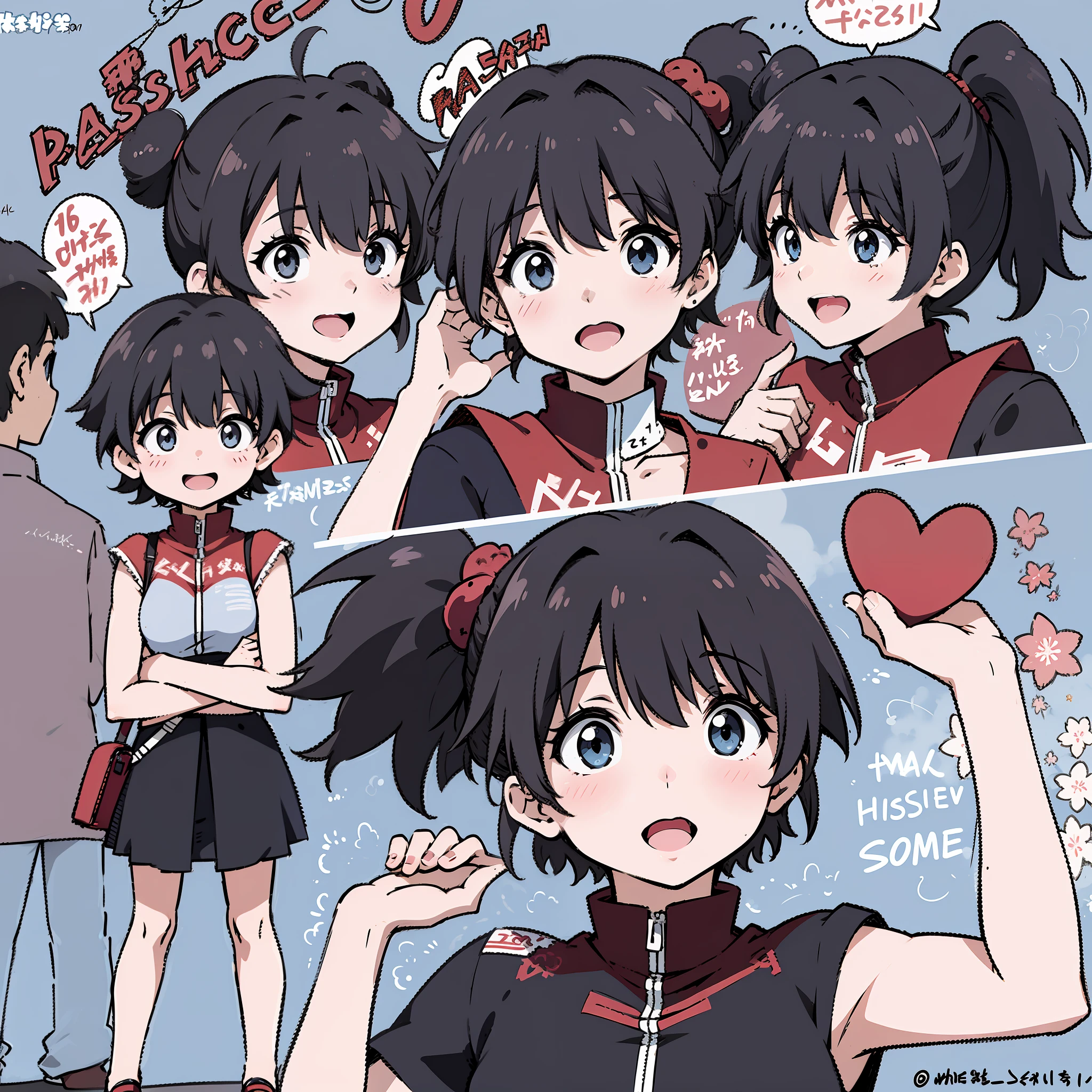 sketches of a woman with different facial expressions, character headshot concept art, female anime style, anime character design, ( ( character concept art ) ), various pose, face variations, concept headshot art, character face study, female character design, anime character reference sheet, face turnaround, anime style character, female anime character, anime concept art, neutral expressions, same character, same girl,