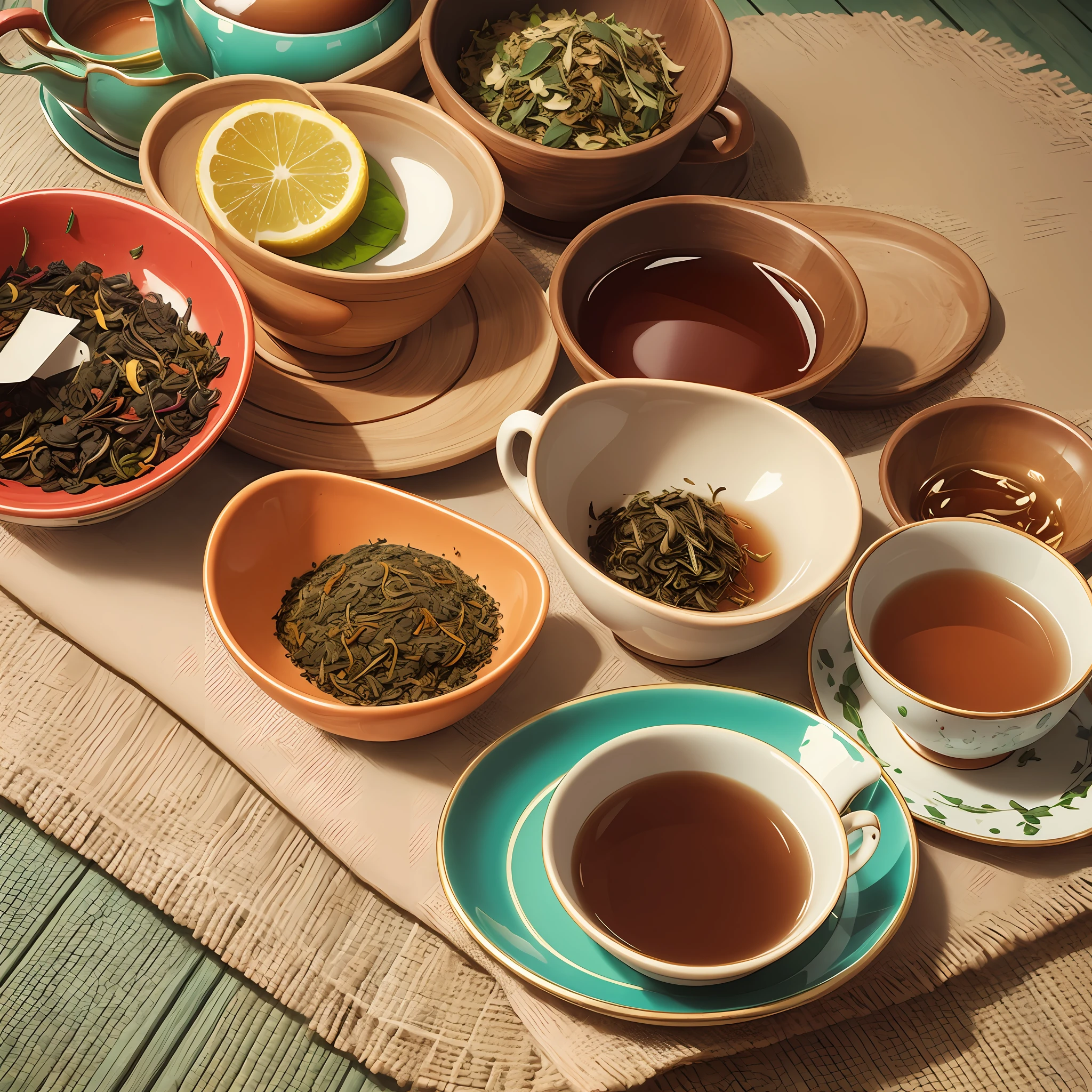 create picture, tea bags, vibrant colors, size 1080x1920, --auto --s2