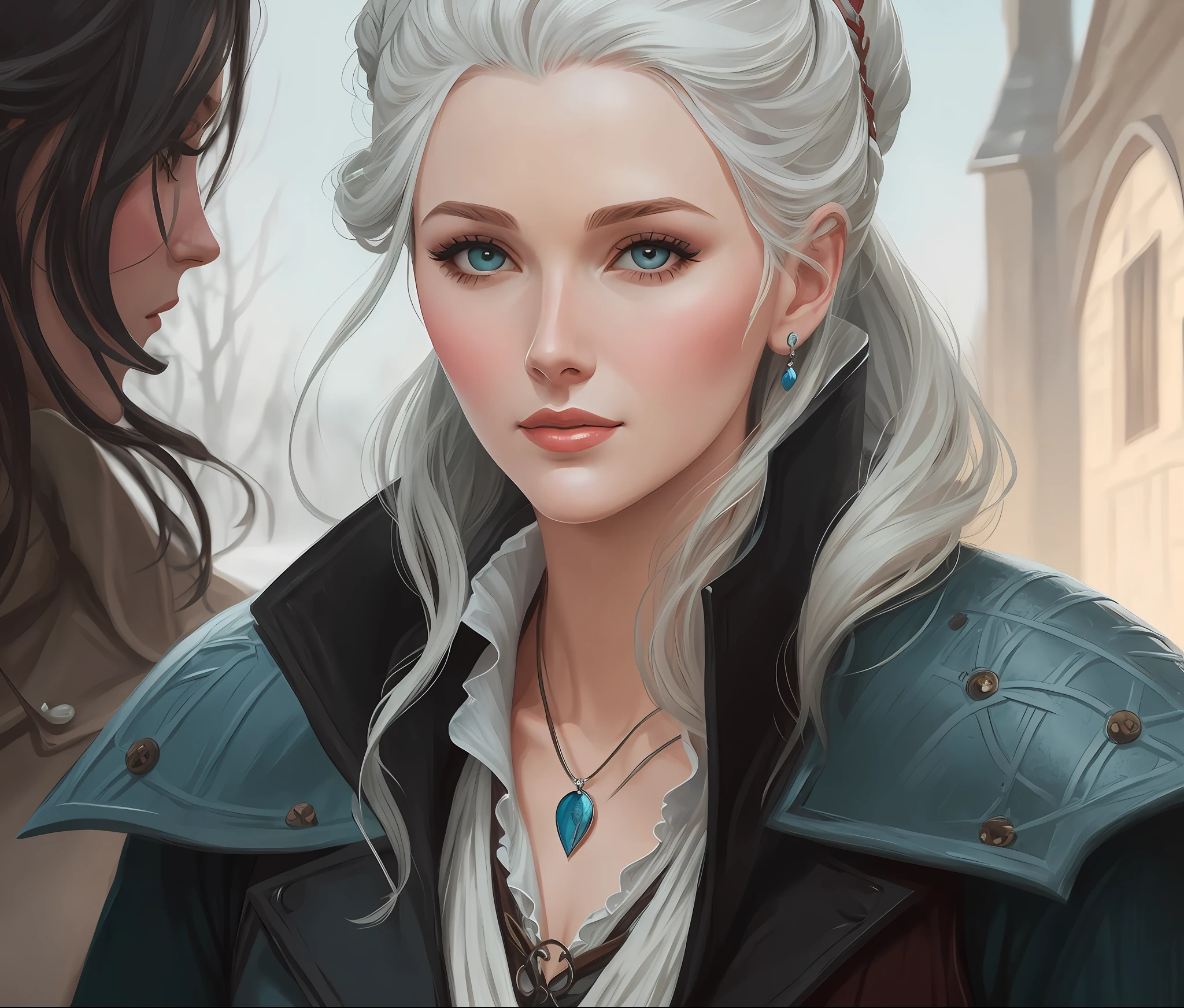 In the style of Coby Whitmore, create a portrait of Lady Stoneheart.