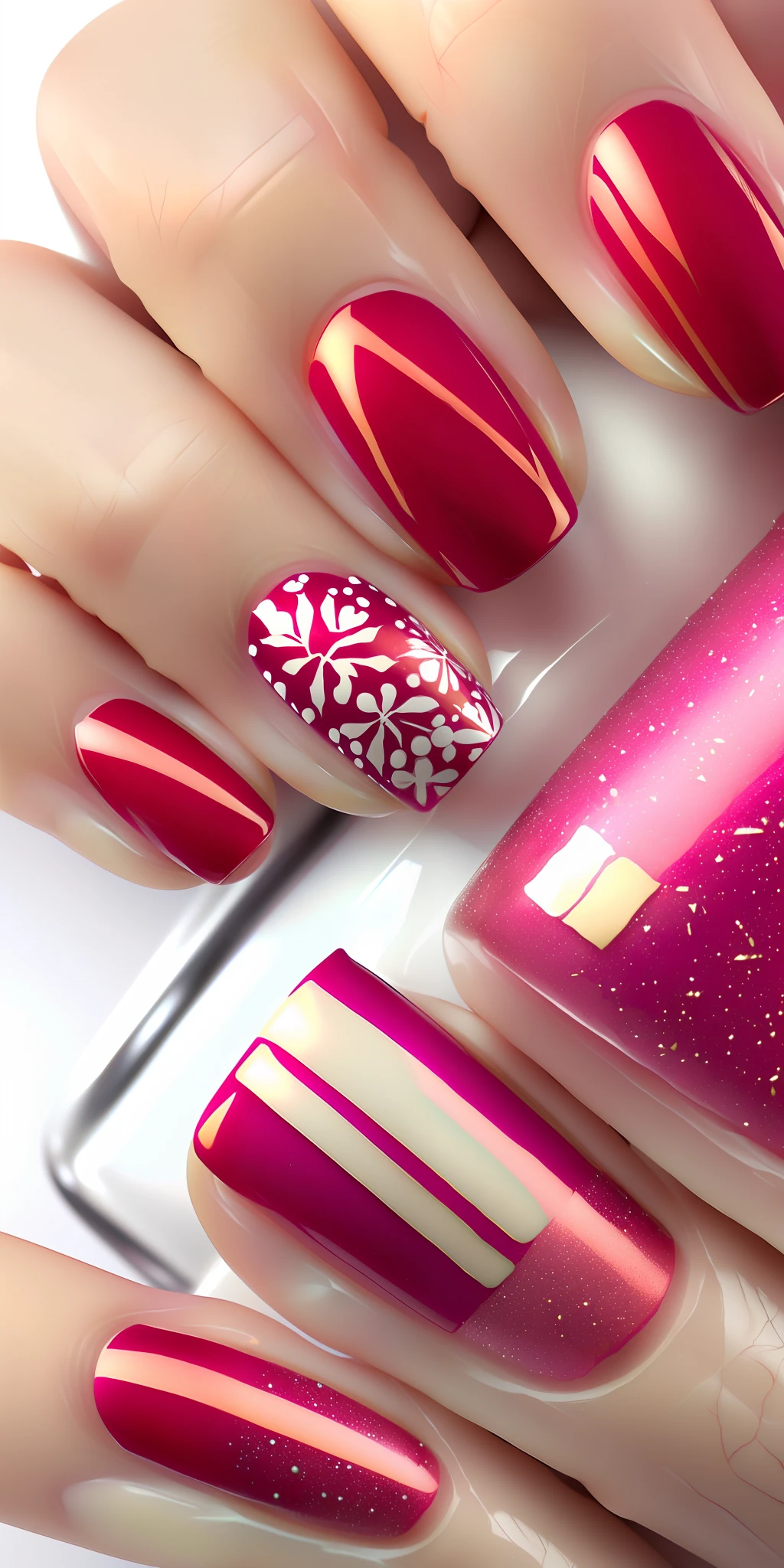 Valentine's Day Holiday Inspired Nail Art