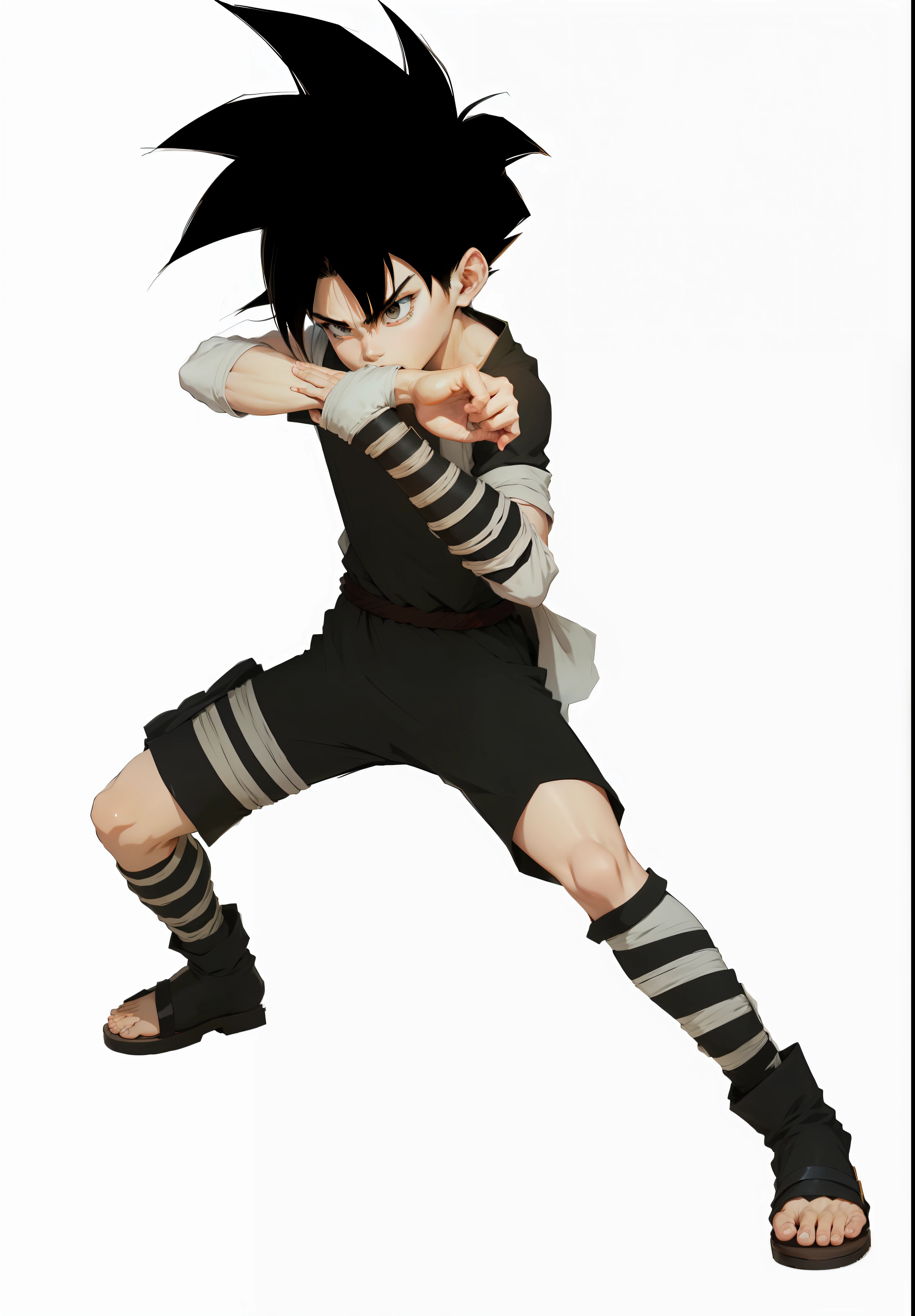 plique shadows, ambient light, art 2d, , keep hair and face the same, young gohan character --auto --s2
