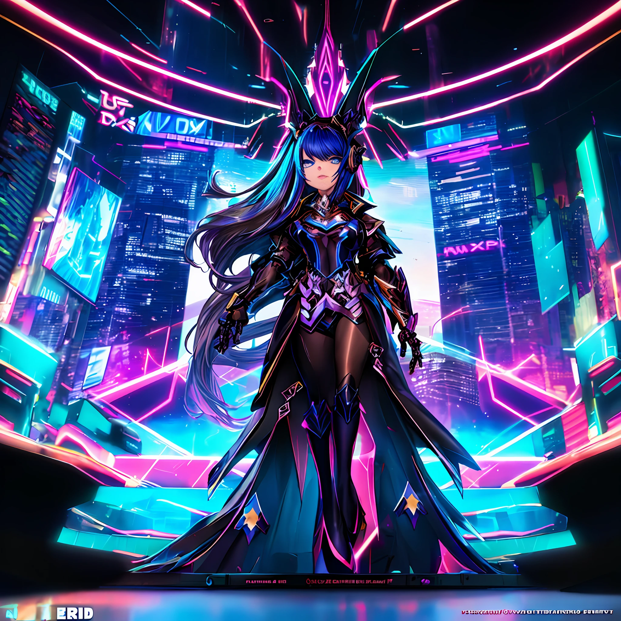 ((Beautiful One Woman)), 30 years old, very sexy body, breasts looking directly at camera, sexy expression.8k,3d,anime character with long hair and blue eyes in futuristic city at night,rainbow takes, futuristic black jacket, digital cyberpunk anime art, bad anime 8k, best anime 4k konachan wallpapers, anime style 4k, Digital Cyberpunk - Anime Art, Anime Art Wallpapers 8k, Anime Wallpapers 4K, Anime Wallpapers 4K, Anime Art Wallpapers 4K, Anime Cyberpunk Art, Top Quality Digital Art, Full Body Close Up Shots, Stunning Art, With Futuristic Glowing Guns, Quick Movements, Realistic Detailed Depiction Backgrounds, Tremendously Detailed Precise and Metal Costumes and Backgrounds, Extremely detailed mechanical costumes and backgrounds, extremely detailed shiny costumes and backgrounds, costumes and backgrounds and eyes with detailed patterns, futuristic monitor installed in the background, chasing, upward eyes, dissatisfied expression, frustration, mechanical glowing cyberpunk cat ears, realistic beautiful eyes, cyber headphones, angry, angry, absurd, high resolution, super detailed, (1girl: 1.3), BREAK, MANIPULATION OF LIGHT, RADIANT POWER, AURA OF COLDNESS, GLOWING ARMOR BREAK, MANIPULATION OF PHOTOS, ALTERED REALITY, FANTASTIC SCENES, DIGITAL ARTISTRY, CREATIVE EDITING, INSPIRING STORIES, IMPRESSIVE VISUAL BREAKS, KINETIC ART, INTERACTIVE INSTALLATIONS, DYNAMIC MOVEMENT, ENGINEERING INGENUITY, CAPTIVATING VISUALS,