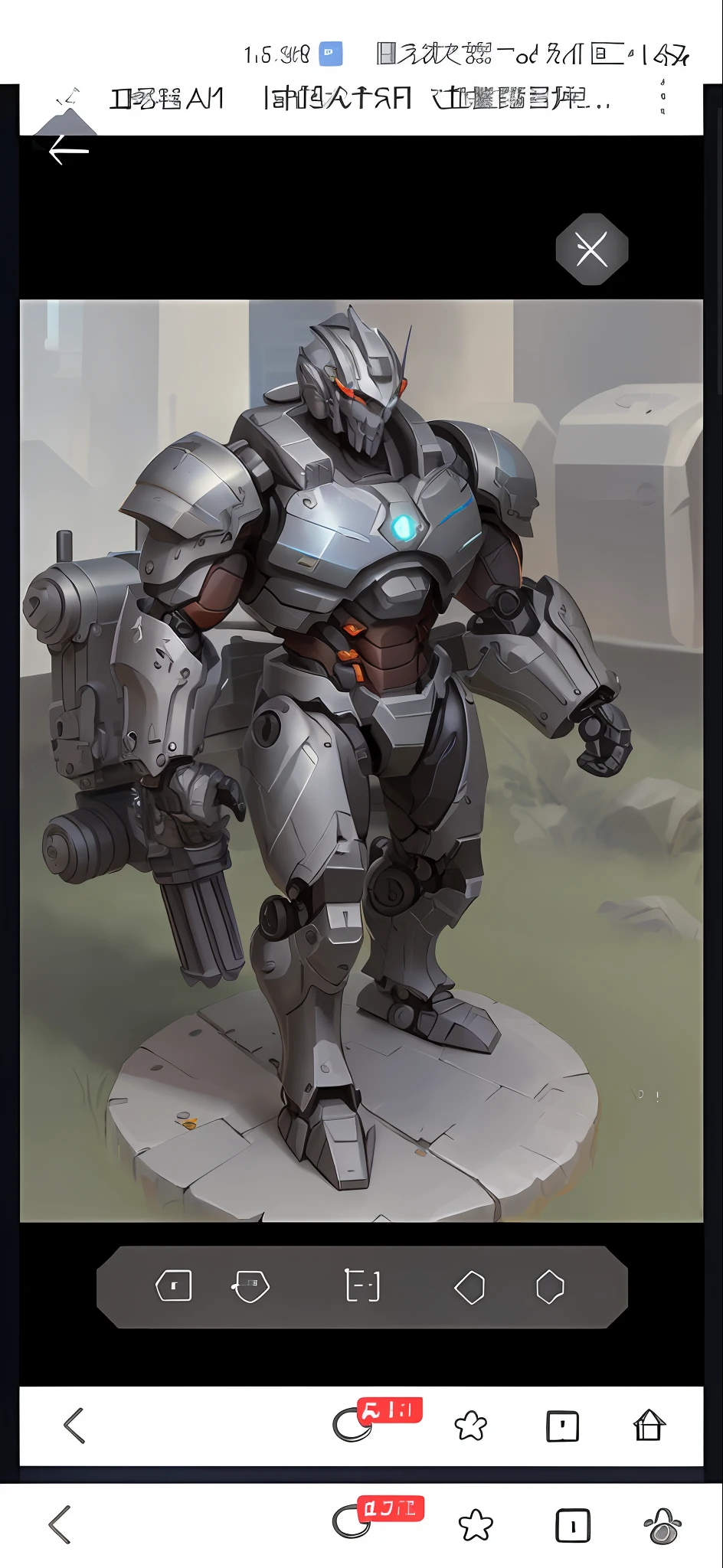 Richer colors, rich layering, rich rhythm, rich mechanical sense, heavy armed robot, muscular armor, cannon behind the arm