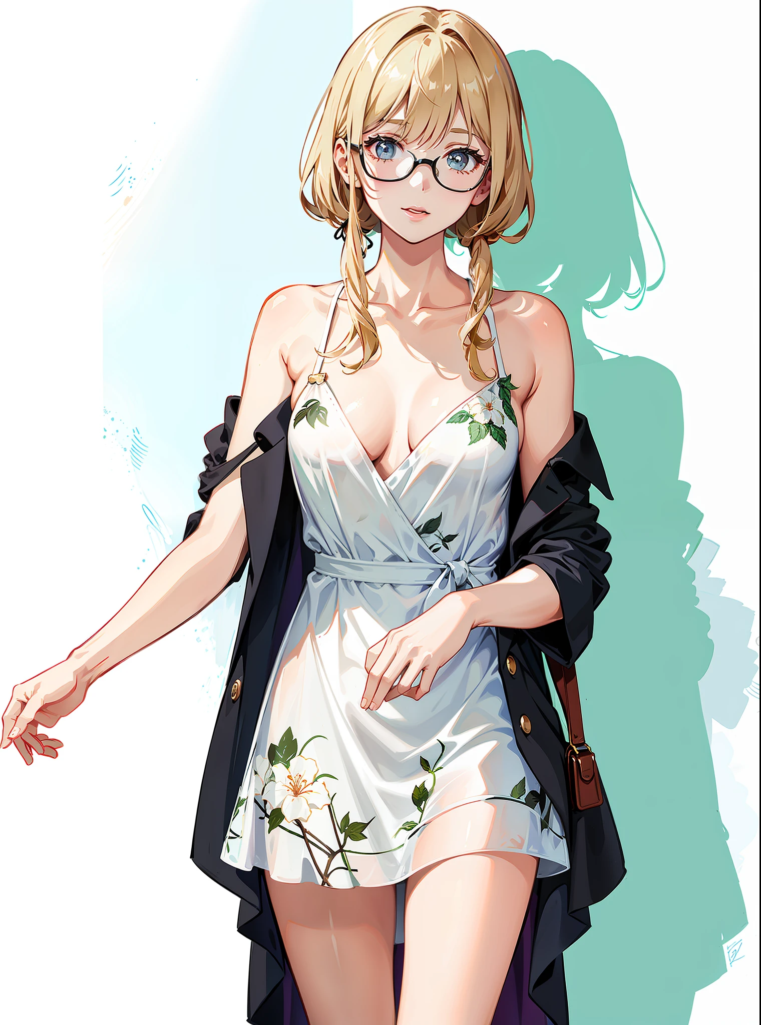 The invisible man, a slip floral dress,